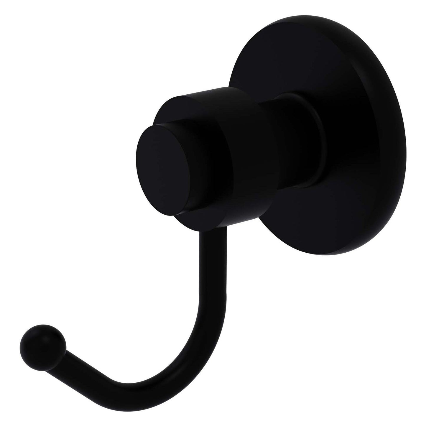 Allied Brass Mercury 2.8" x 4.1" Matte Black Solid Brass Robe Hook