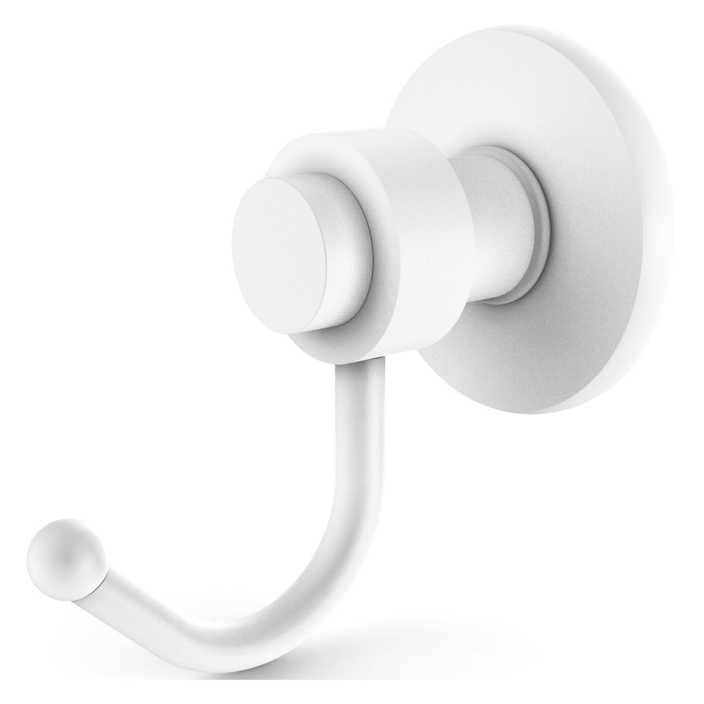 Allied Brass Mercury 2.8" x 4.1" Matte White Solid Brass Robe Hook