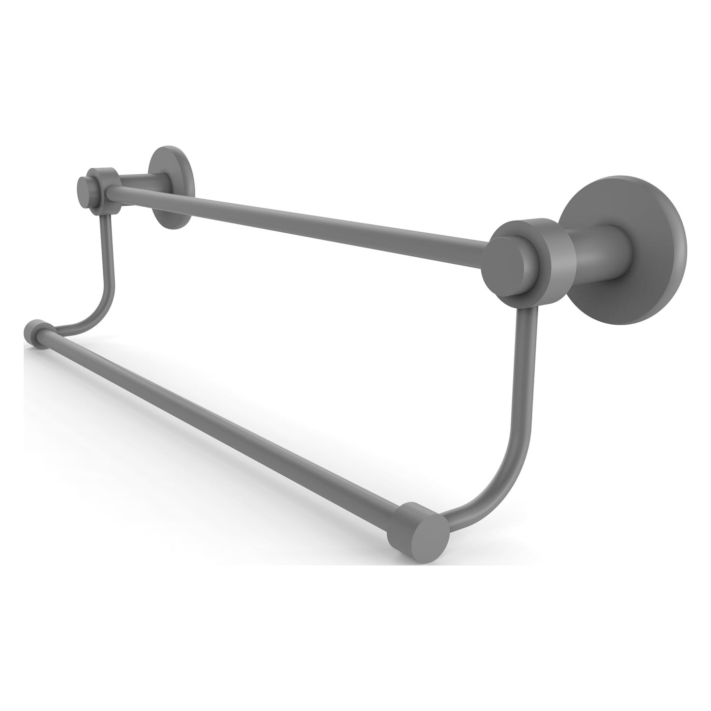 Allied Brass Mercury 30" x 32.5" Matte Gray Solid Brass Double Towel Bar