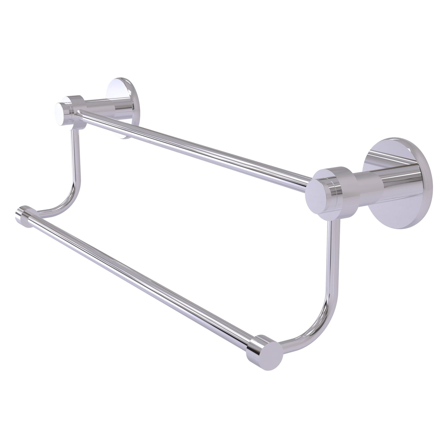 Allied Brass Mercury 30" x 32.5" Polished Chrome Solid Brass Double Towel Bar