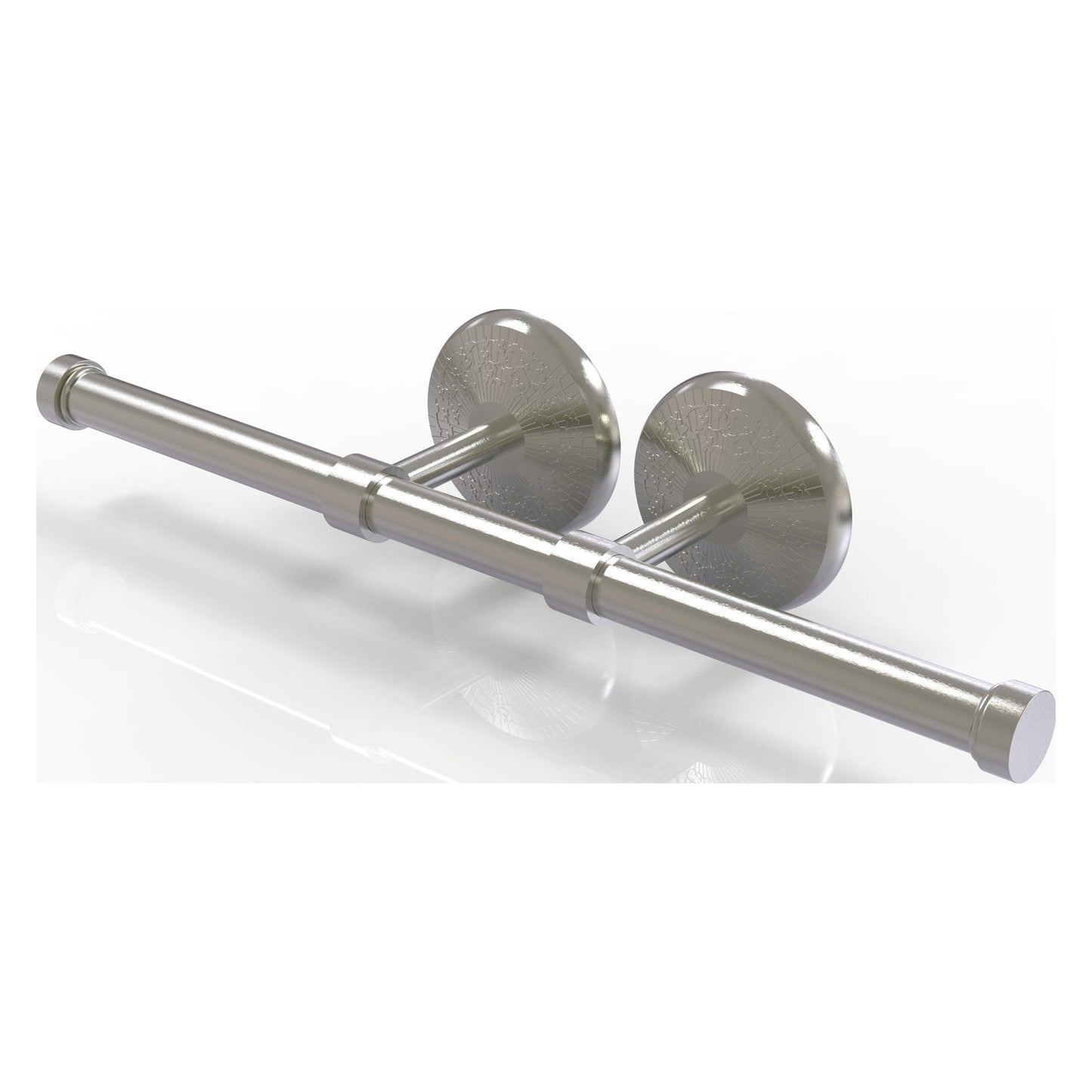 Allied Brass Monte Carlo 14.9" x 3.6" Satin Nickel Solid Brass Double Roll Toilet Tissue Holder
