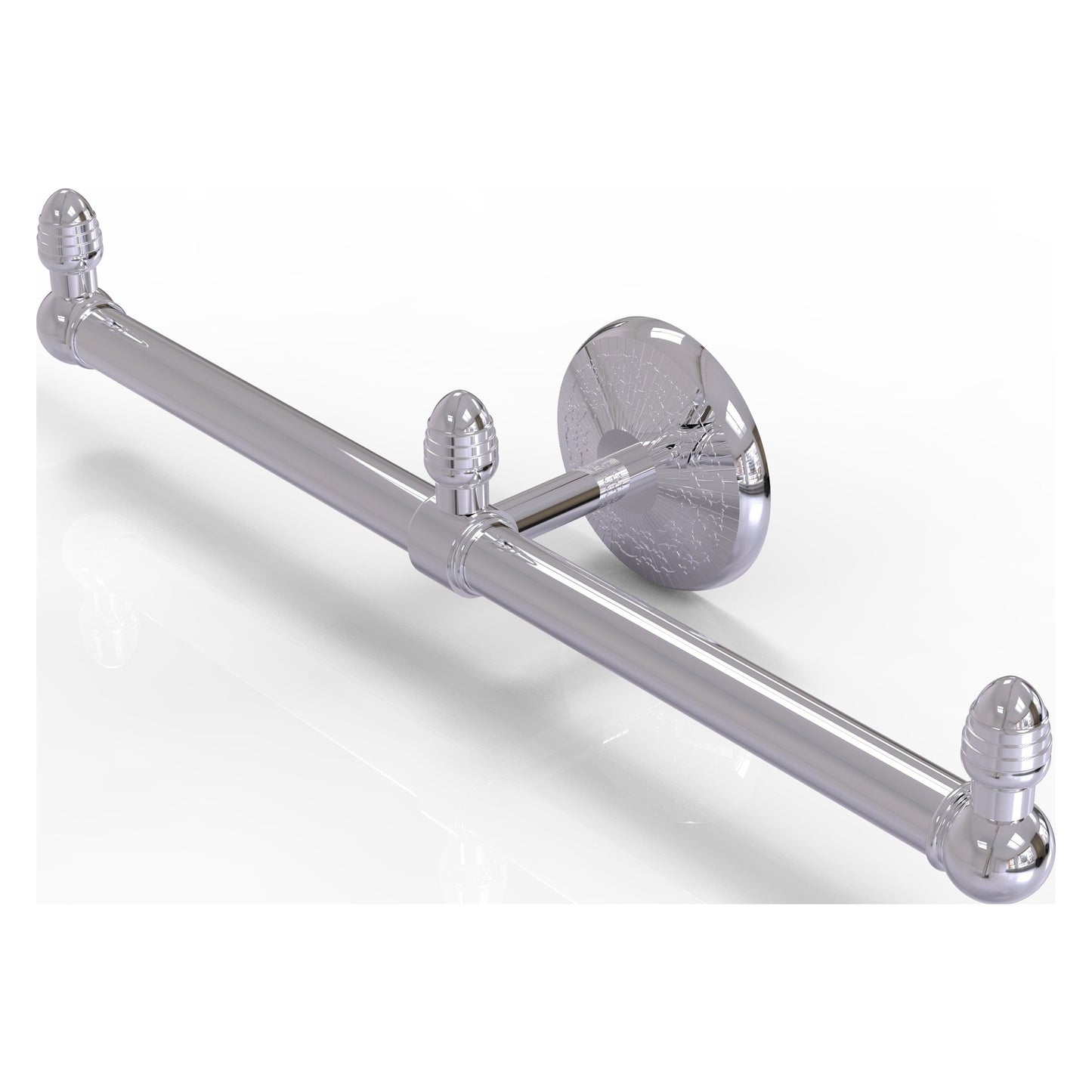 Allied Brass Monte Carlo 15.5" x 3.5" Polished Chrome Solid Brass 2-Arm Guest Towel Holder