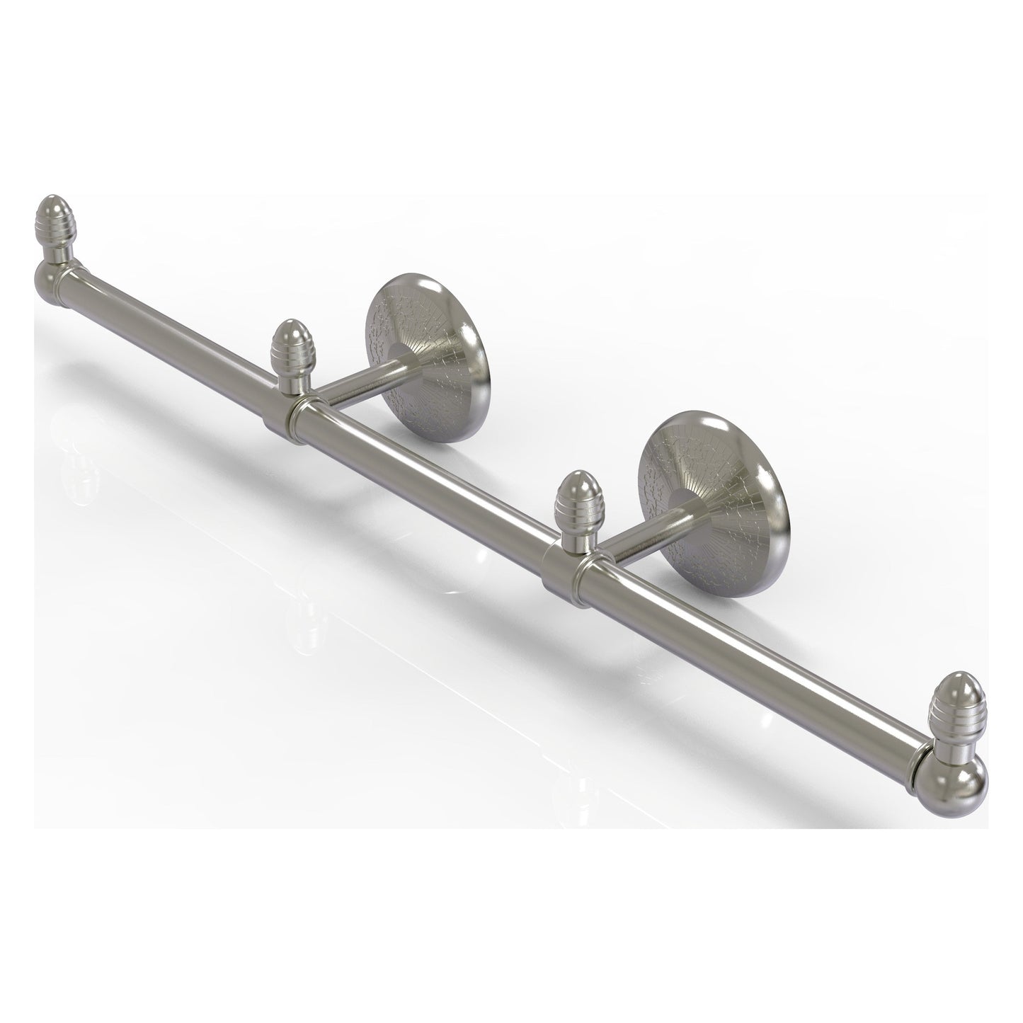 Allied Brass Monte Carlo 22.5" x 3.5" Satin Nickel Solid Brass 3-Arm Guest Towel Holder
