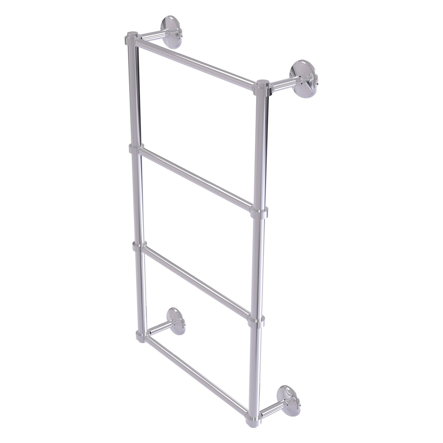 Allied Brass Monte Carlo 24" x 5.2" Polished Chrome Solid Brass 4-Tier Ladder Towel Bar