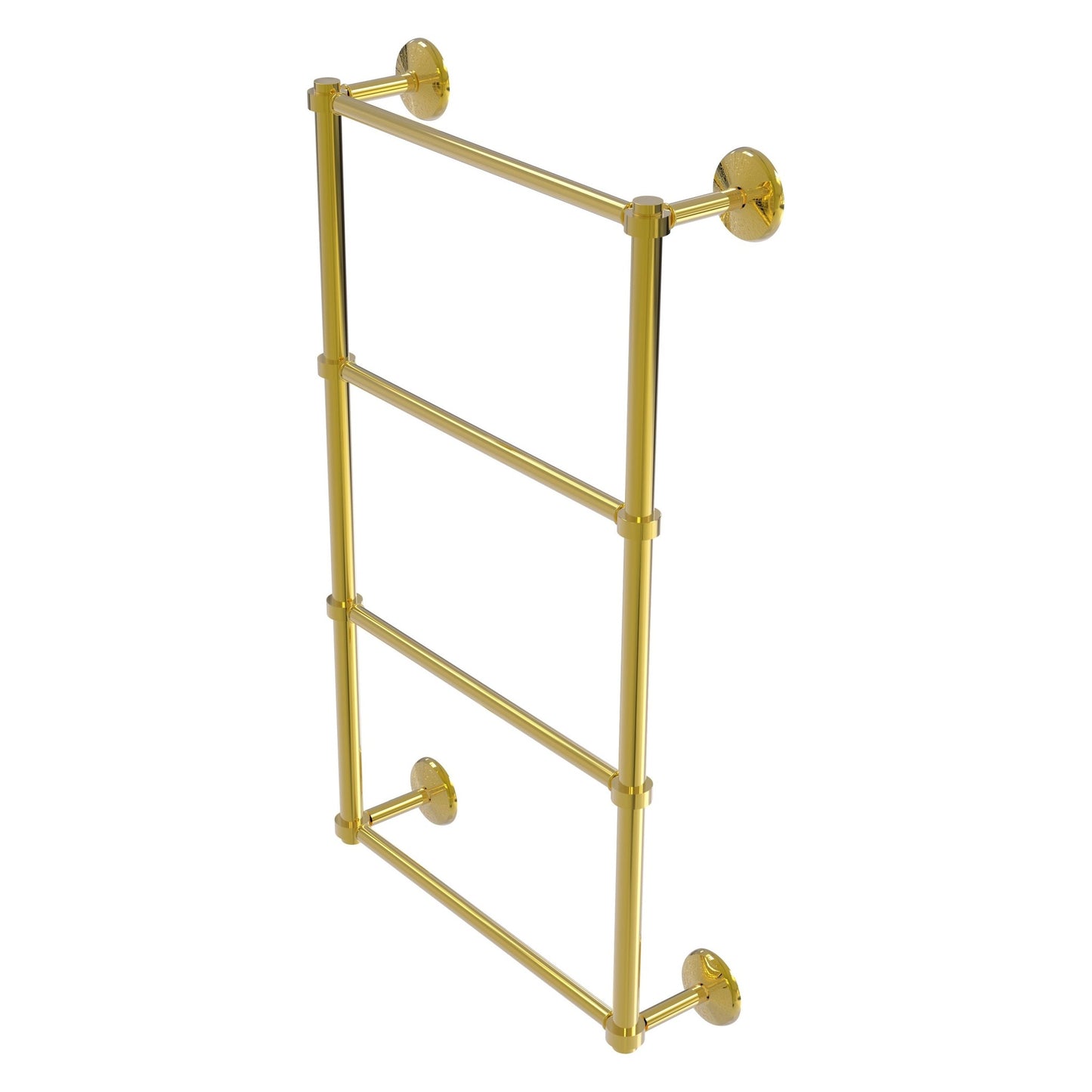 Allied Brass Monte Carlo 30" x 5.2" Polished Brass Solid Brass 4-Tier Ladder Towel Bar