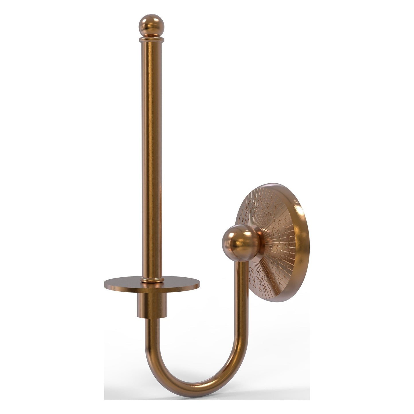 Allied Brass Monte Carlo 5.4" x 2.75" Brushed Bronze Solid Brass Upright Toilet Tissue Holder