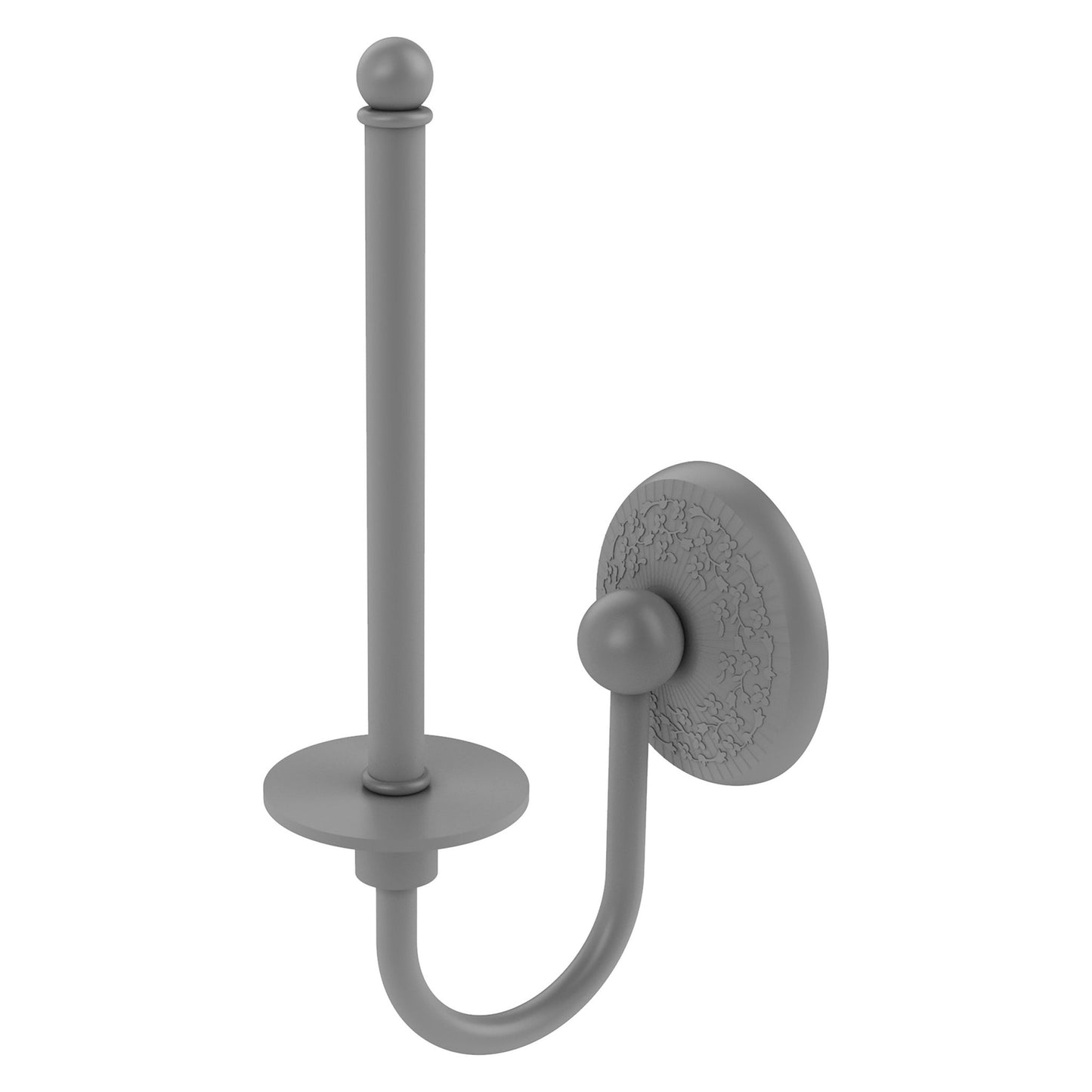 Allied Brass Monte Carlo 5.4" x 2.75" Matte Gray Solid Brass Upright Toilet Tissue Holder