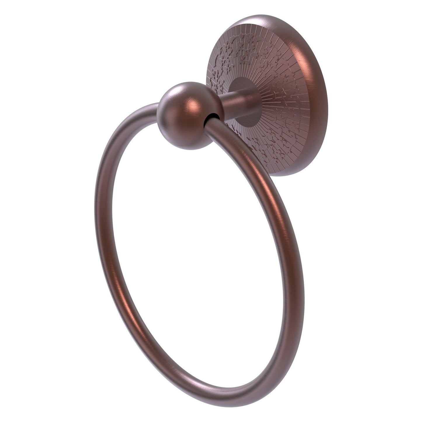 Allied Brass Monte Carlo 6" x 6" Antique Copper Solid Brass Towel Ring