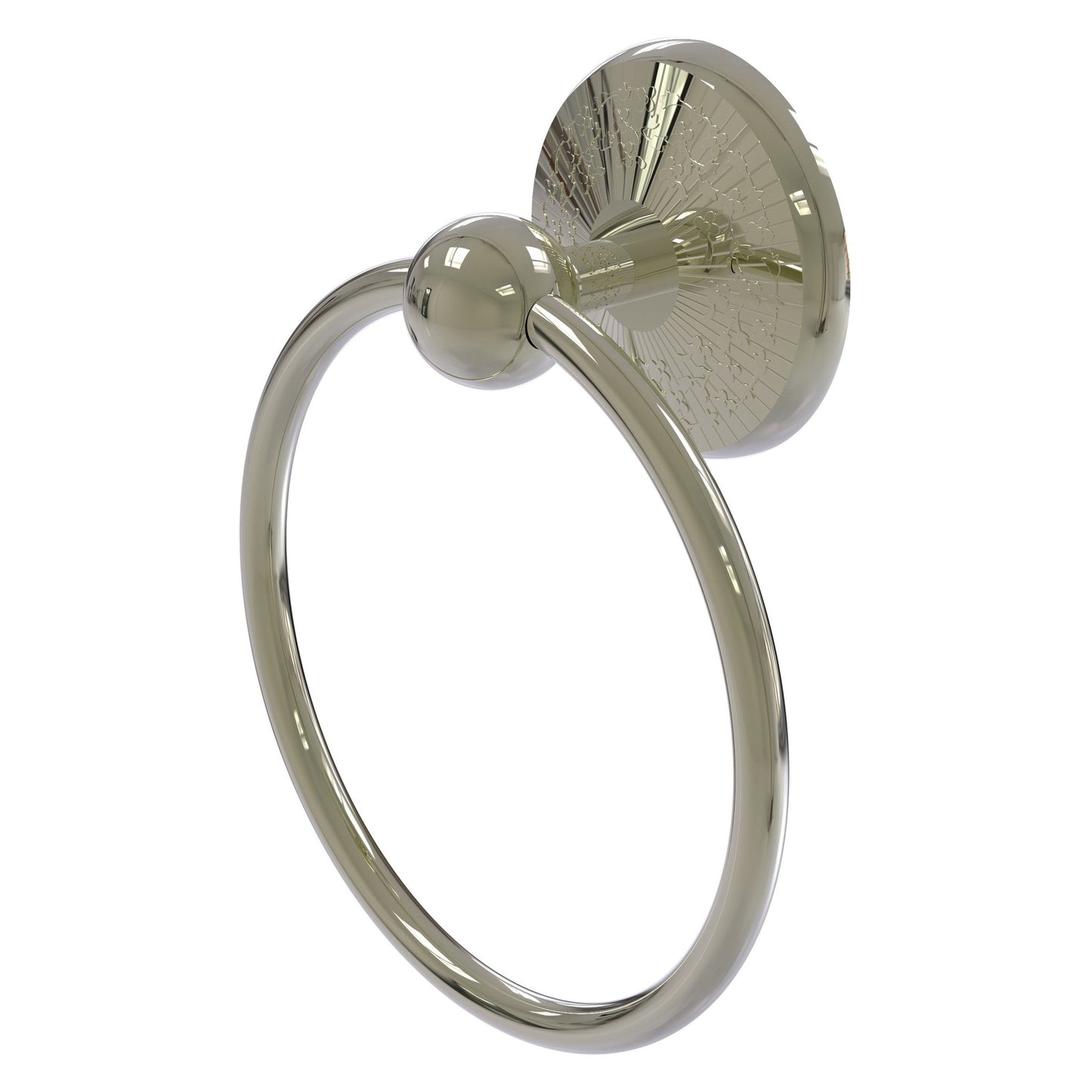 Allied Brass Monte Carlo 6" x 6" Polished Nickel Solid Brass Towel Ring