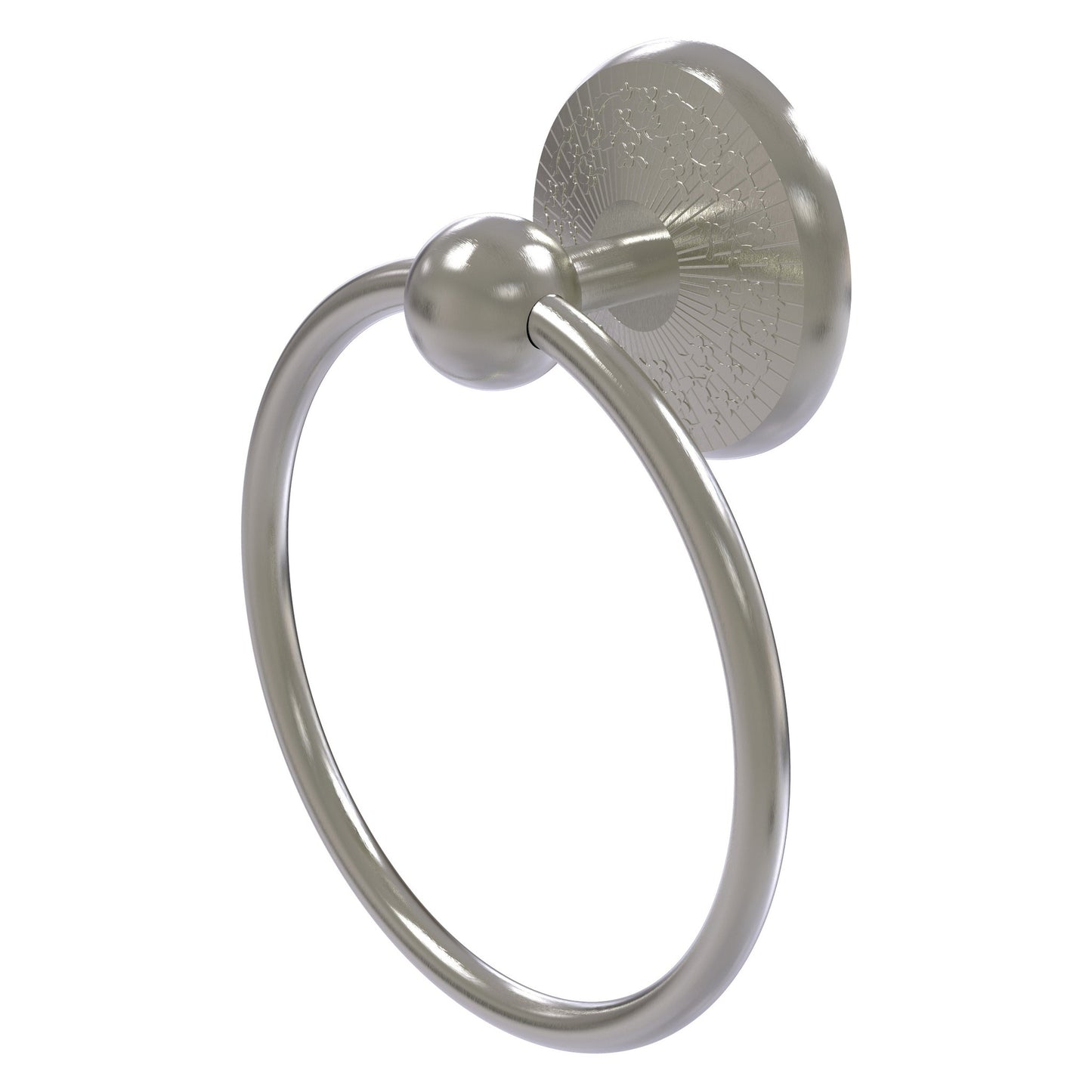 Allied Brass Monte Carlo 6" x 6" Satin Nickel Solid Brass Towel Ring