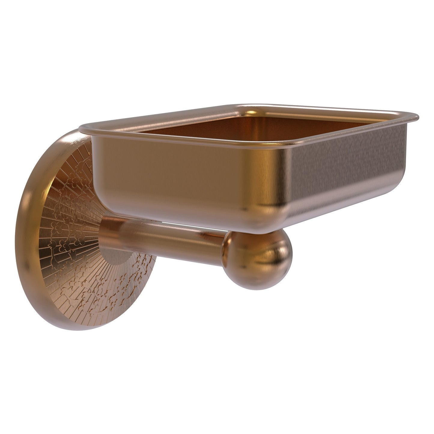 Allied Brass Monte Carlo MC-32 4.5" x 3.5" Brushed Bronze Solid Brass Wall-Mounted Soap Dish