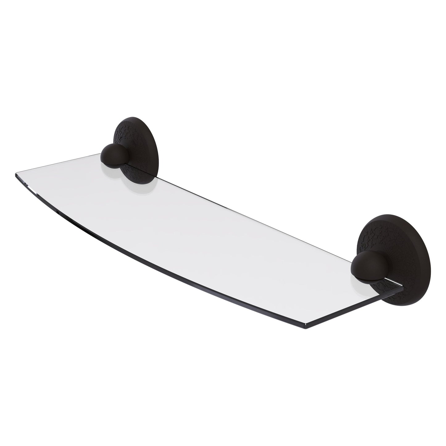 Allied Brass Monte Carlo MC-33/18 18" x 5" Oil Rubbed Bronze Solid Brass Glass Shelf