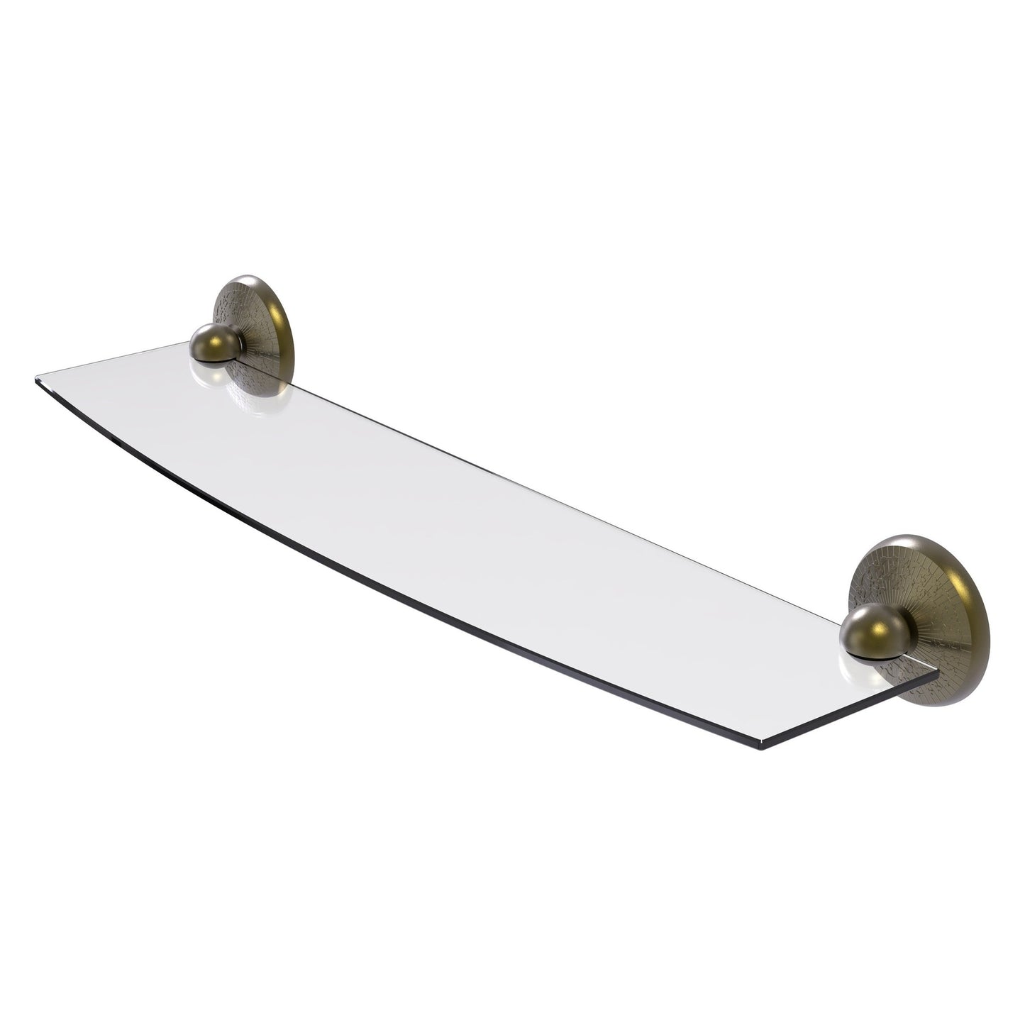 Allied Brass Monte Carlo MC-33/24 24" x 5" Antique Brass Solid Brass Glass Shelf