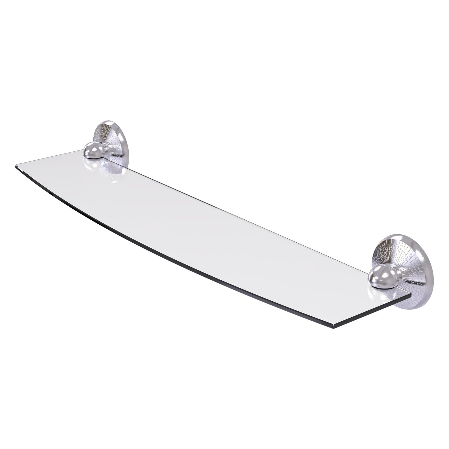 Allied Brass Monte Carlo MC-33/24 24" x 5" Satin Chrome Solid Brass Glass Shelf