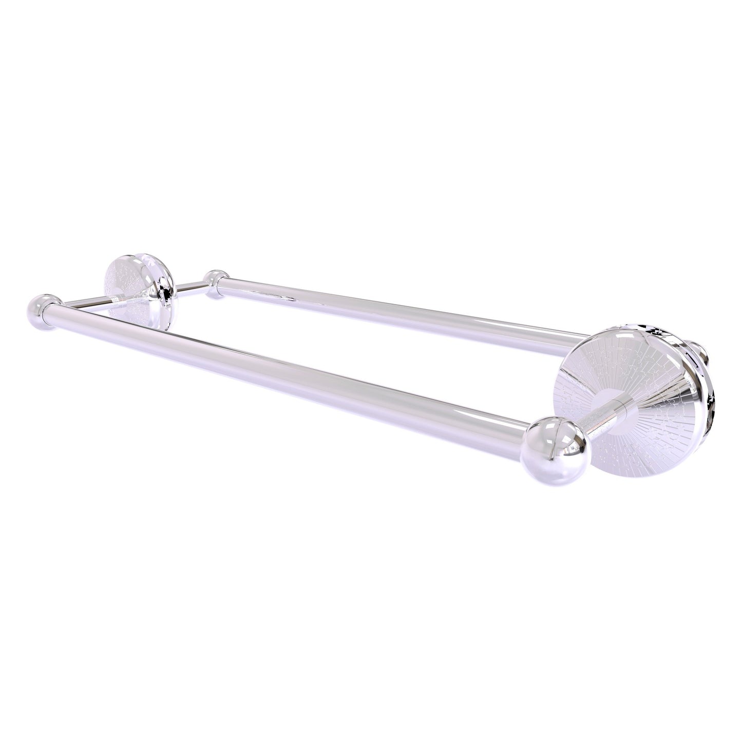 Allied Brass Monte Carlo MC-41-BB-18 21" x 7.8" Polished Chrome Solid Brass Back-to-Back Shower Door Towel Bar