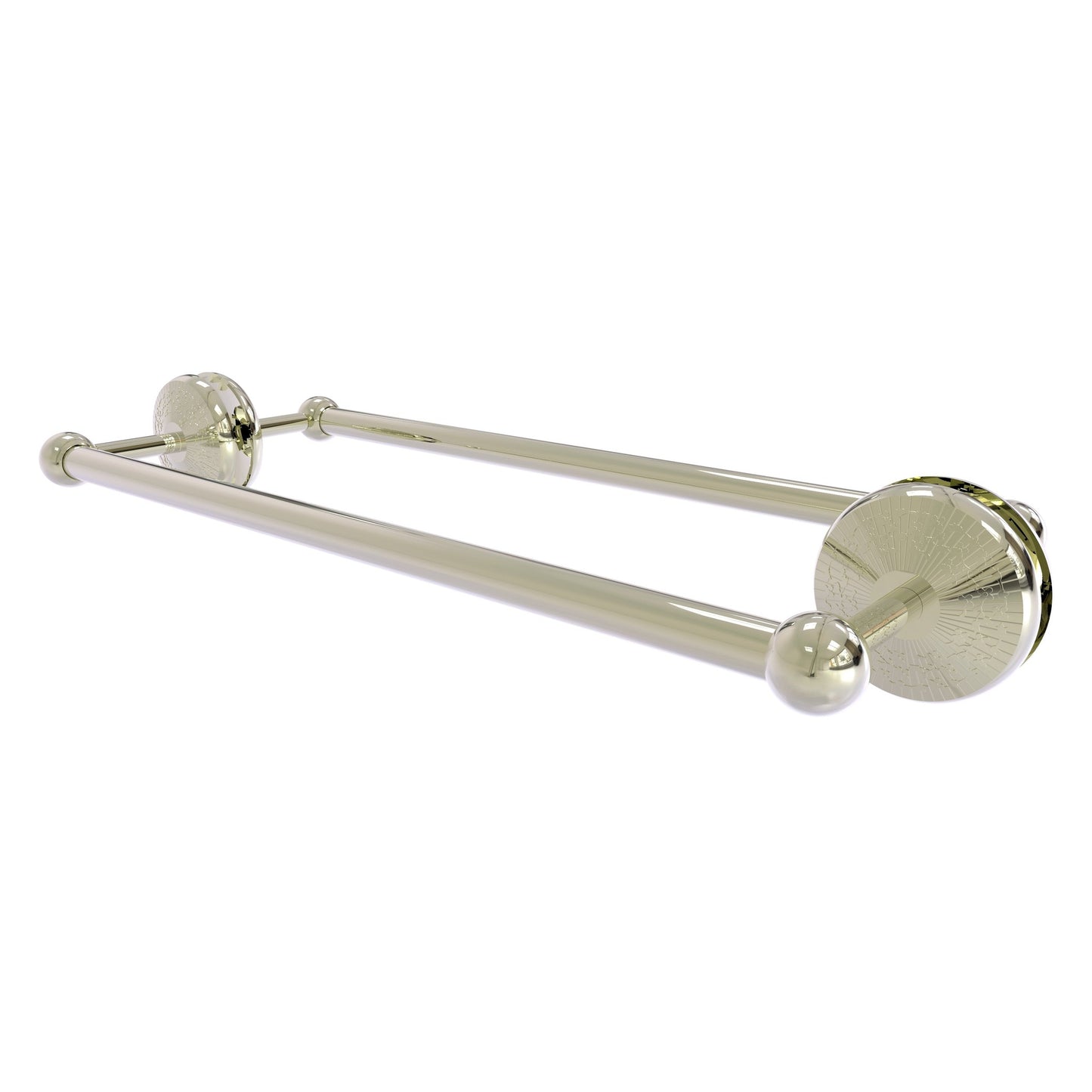 Allied Brass Monte Carlo MC-41-BB-18 21" x 7.8" Polished Nickel Solid Brass Back-to-Back Shower Door Towel Bar