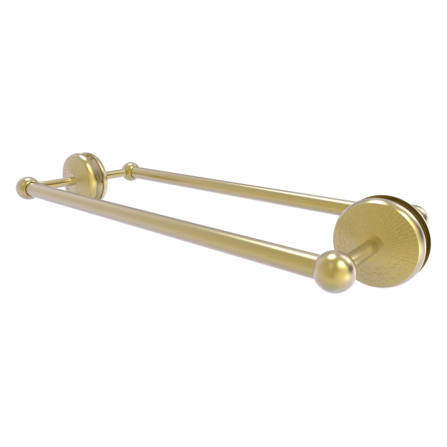 Allied Brass Monte Carlo MC-41-BB-18 21" x 7.8" Satin Brass Solid Brass Back-to-Back Shower Door Towel Bar