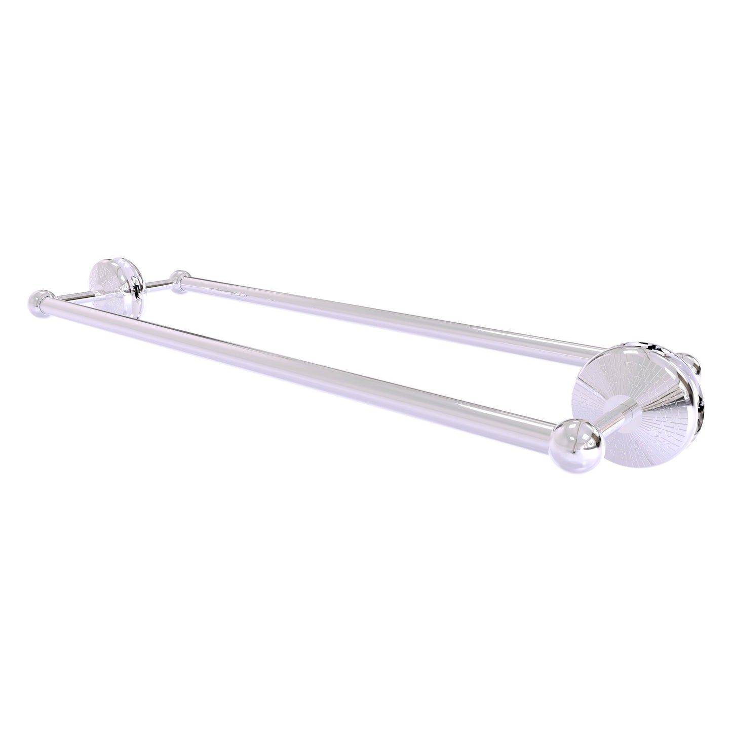 Allied Brass Monte Carlo MC-41-BB-24 27" x 7.8" Polished Chrome Solid Brass Back-to-Back Shower Door Towel Bar