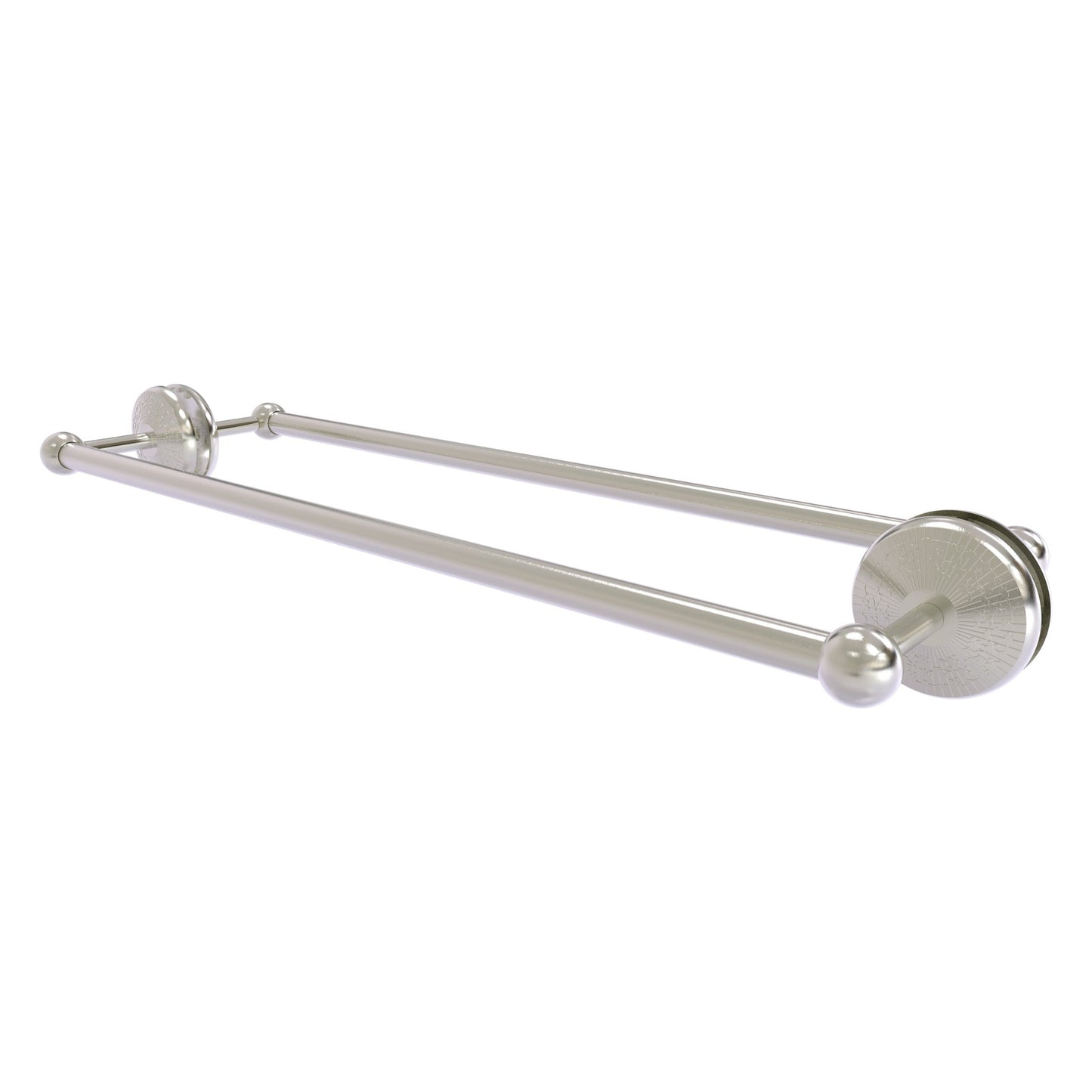 Allied Brass Monte Carlo MC-41-BB-24 27" x 7.8" Satin Nickel Solid Brass Back-to-Back Shower Door Towel Bar
