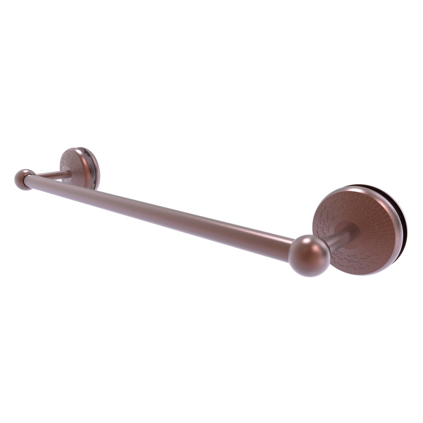 Allied Brass Monte Carlo MC-41-SM-18 21" x N/A" Antique Copper Solid Brass Shower Door Towel Bar