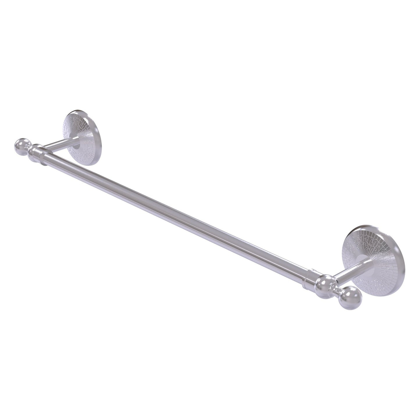 Allied Brass Monte Carlo MC-41/18 18" x 21" Satin Chrome Solid Brass Towel Bar