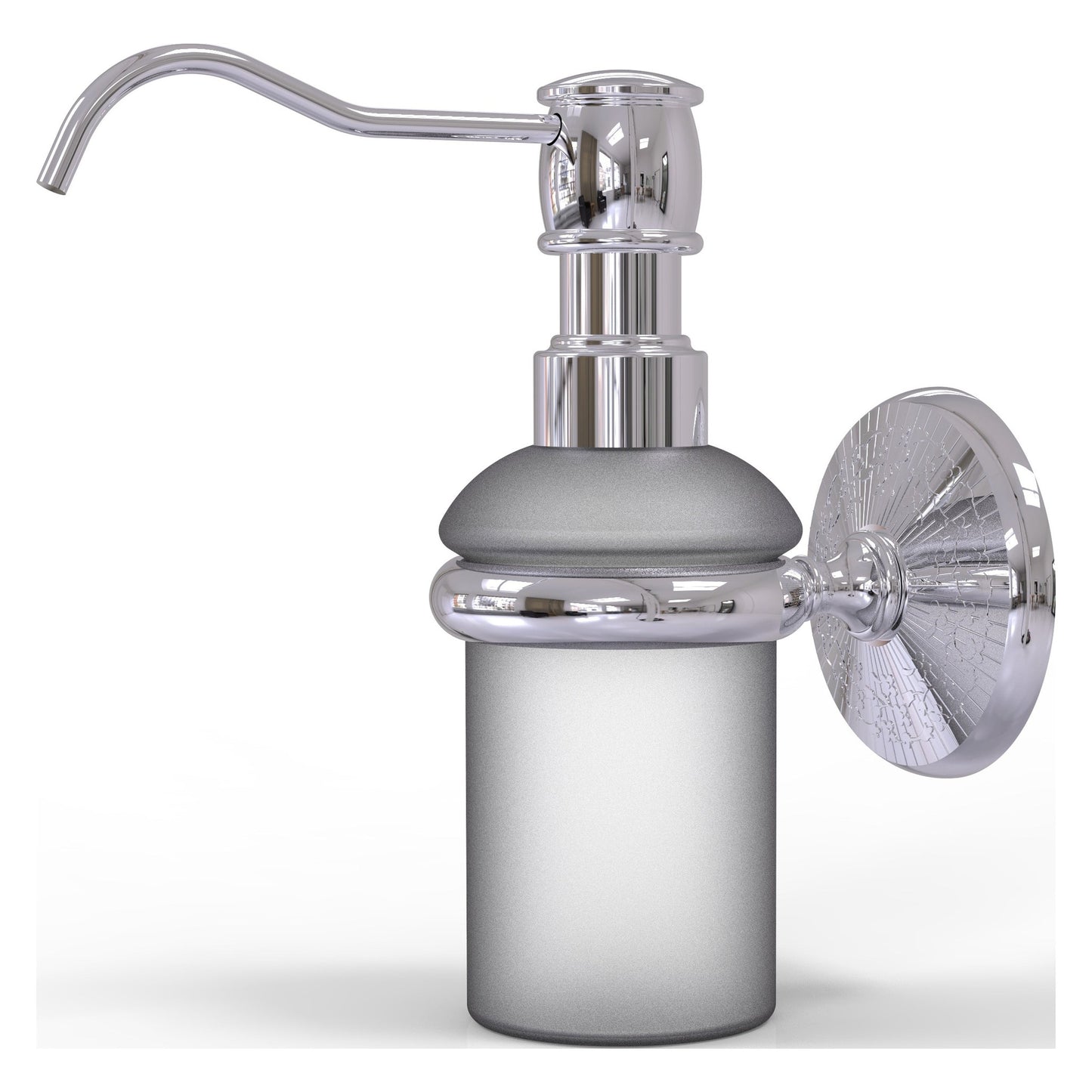 Allied Brass Monte Carlo MC-60 3" x 3" Polished Chrome Solid Brass Wall-Mounted Soap Dispenser