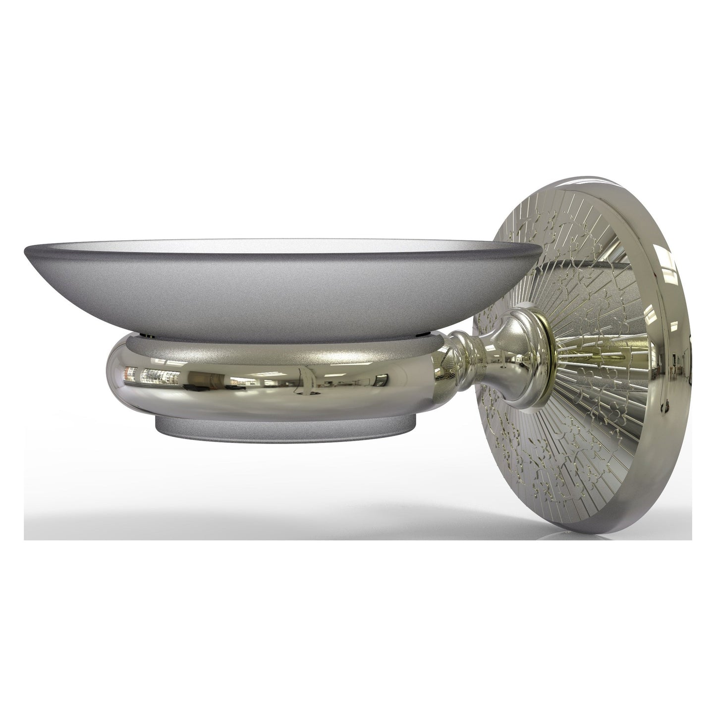 Allied Brass Monte Carlo MC-62 3" x 4.5" Polished Nickel Solid Brass Wall-Mounted Soap Dish