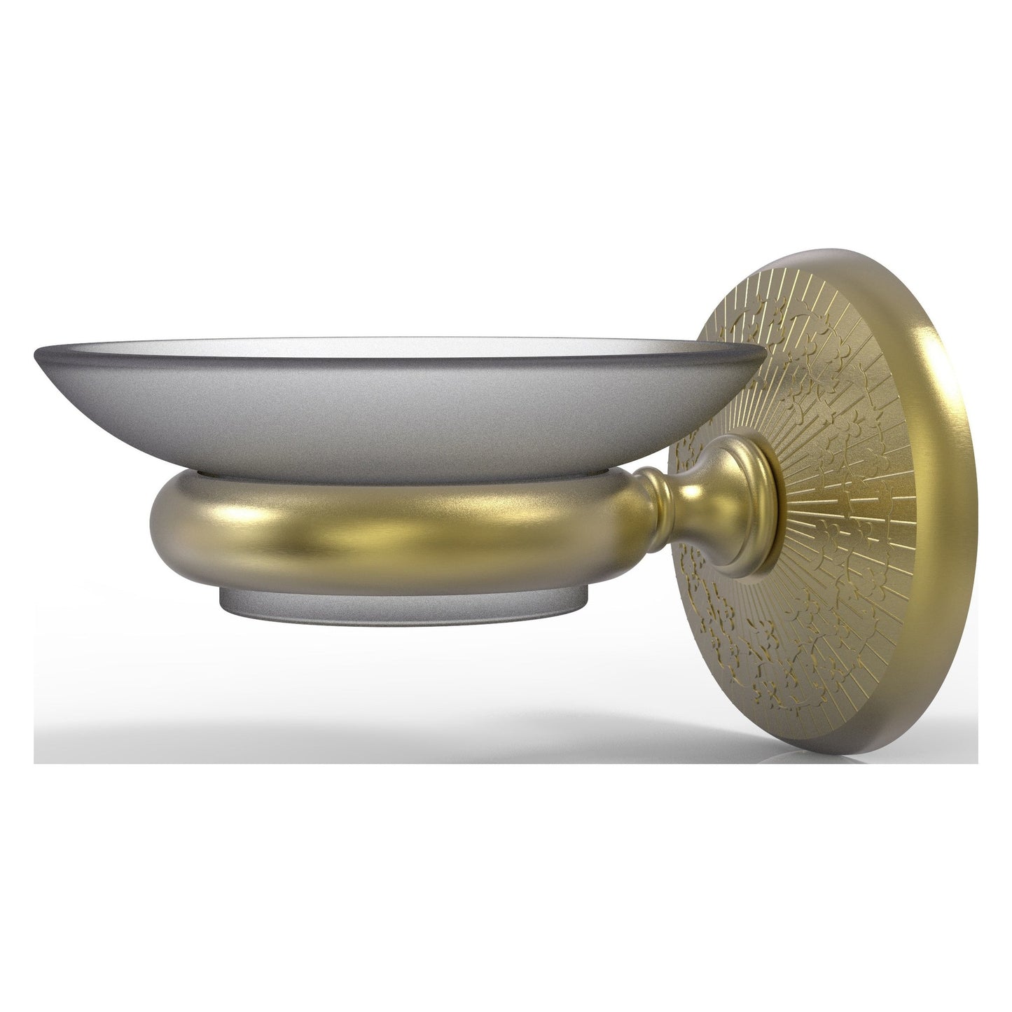 Allied Brass Monte Carlo MC-62 3" x 4.5" Satin Brass Solid Brass Wall-Mounted Soap Dish