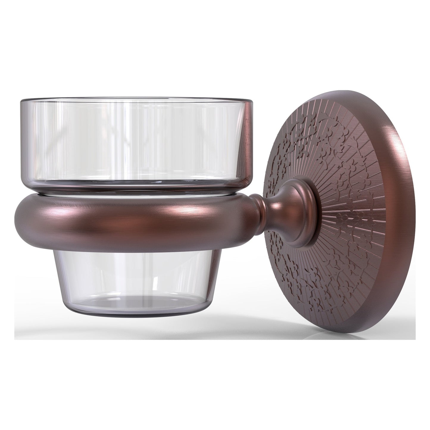 Allied Brass Monte Carlo MC-64 3.1" x 2.5" Antique Copper Solid Brass Wall-Mounted Votive Candle Holder
