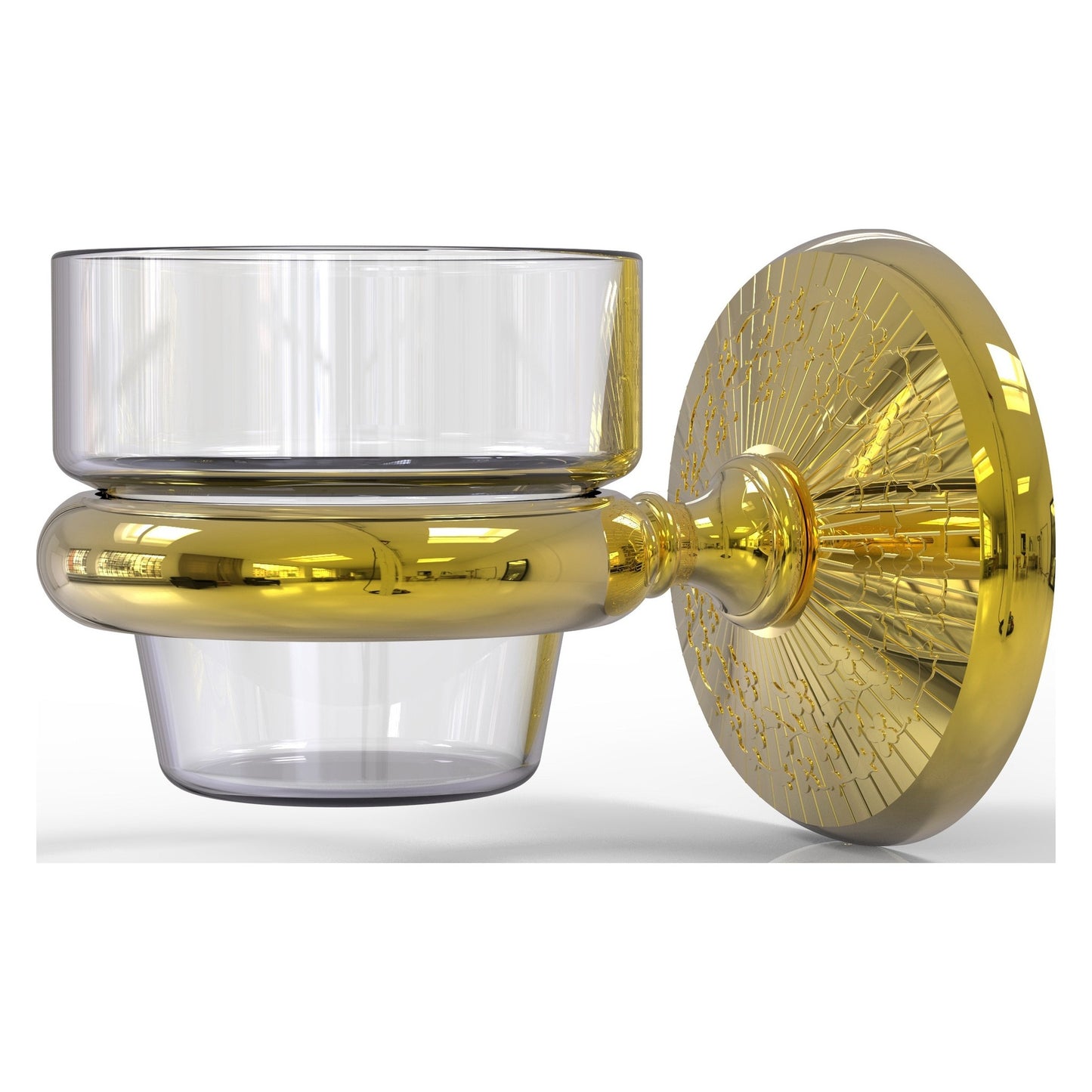Allied Brass Monte Carlo MC-64 3.1" x 2.5" Polished Brass Solid Brass Wall-Mounted Votive Candle Holder