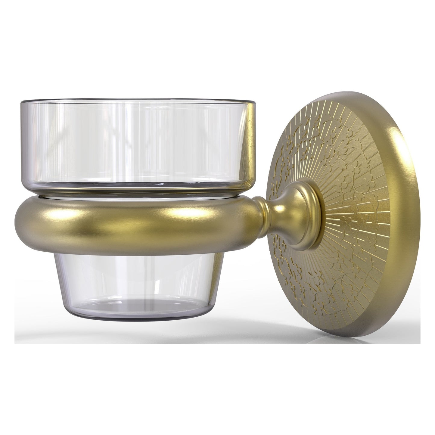 Allied Brass Monte Carlo MC-64 3.1" x 2.5" Satin Brass Solid Brass Wall-Mounted Votive Candle Holder