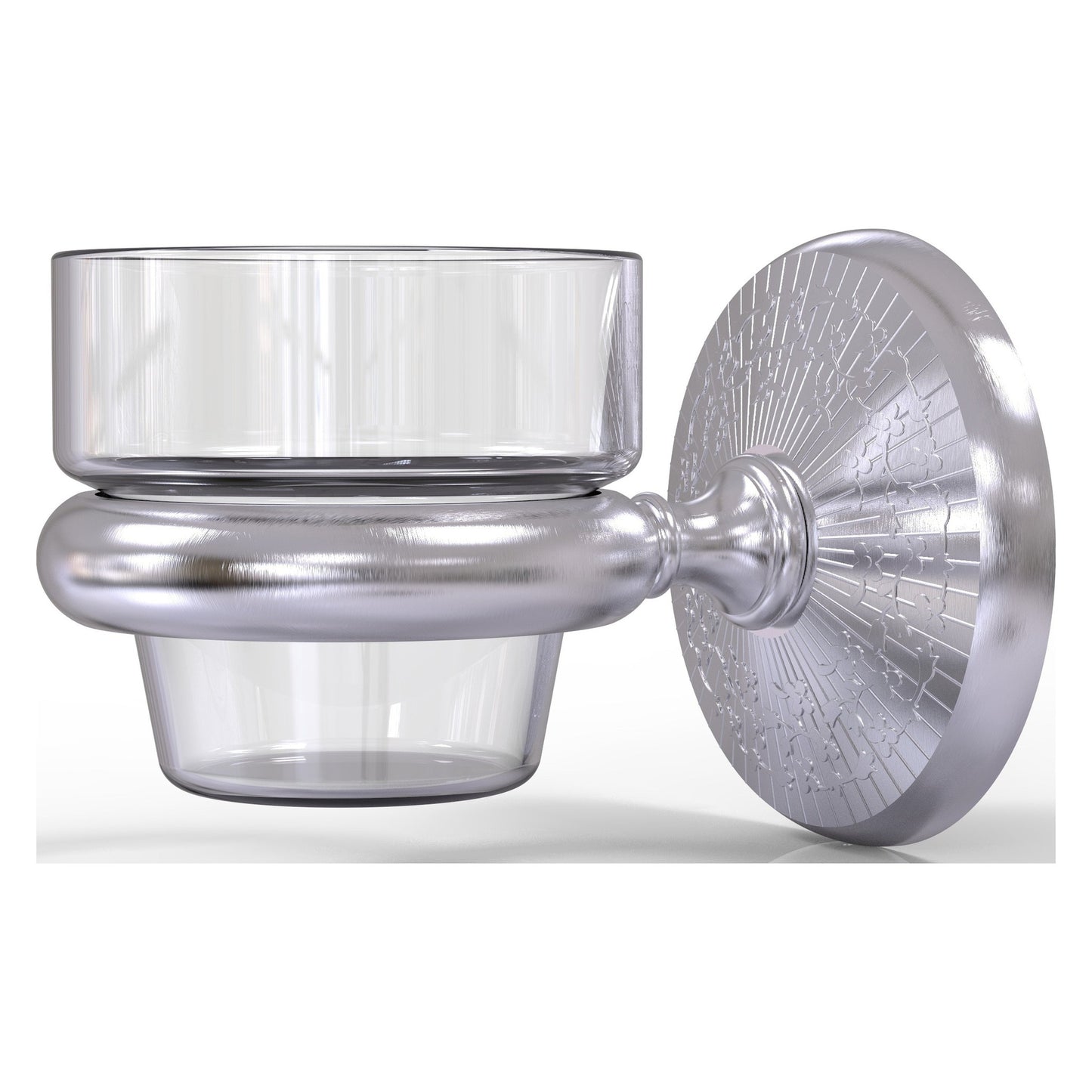 Allied Brass Monte Carlo MC-64 3.1" x 2.5" Satin Chrome Solid Brass Wall-Mounted Votive Candle Holder