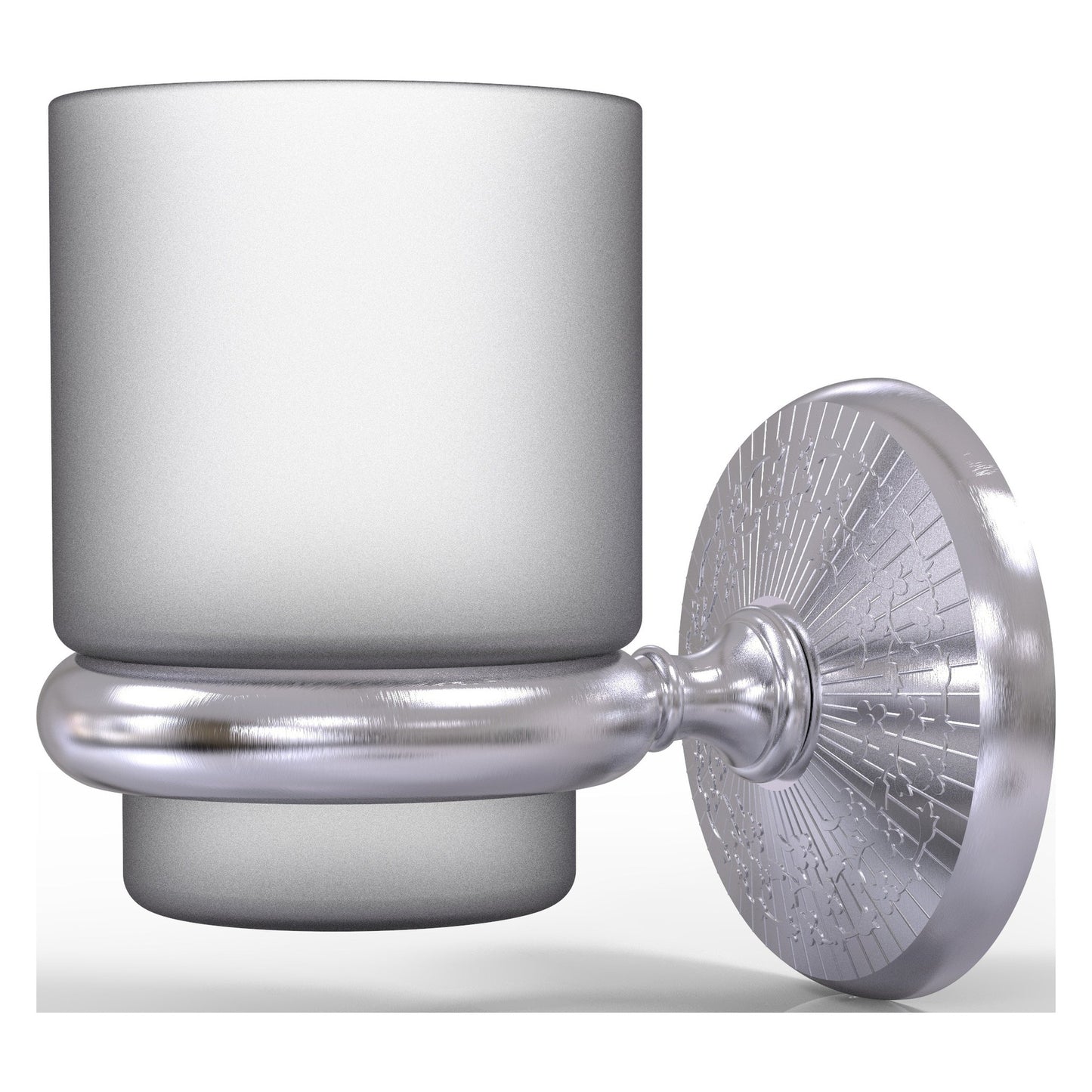 Allied Brass Monte Carlo MC-66 3.1" x 2.5" Satin Chrome Solid Brass Wall-Mounted Tumbler Holder