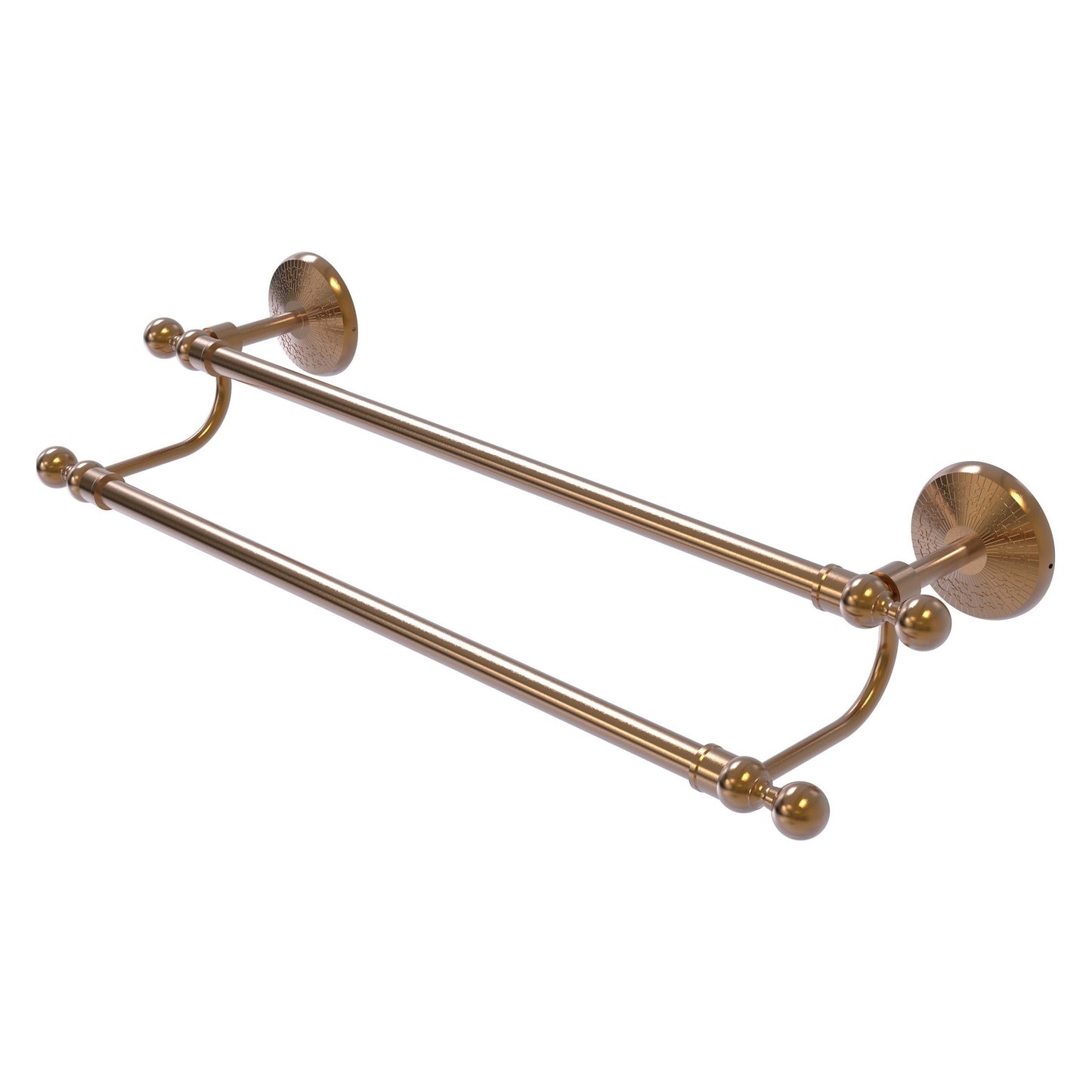 Allied Brass Monte Carlo MC-72/24 24" x 27" Brushed Bronze Solid Brass Towel Bar