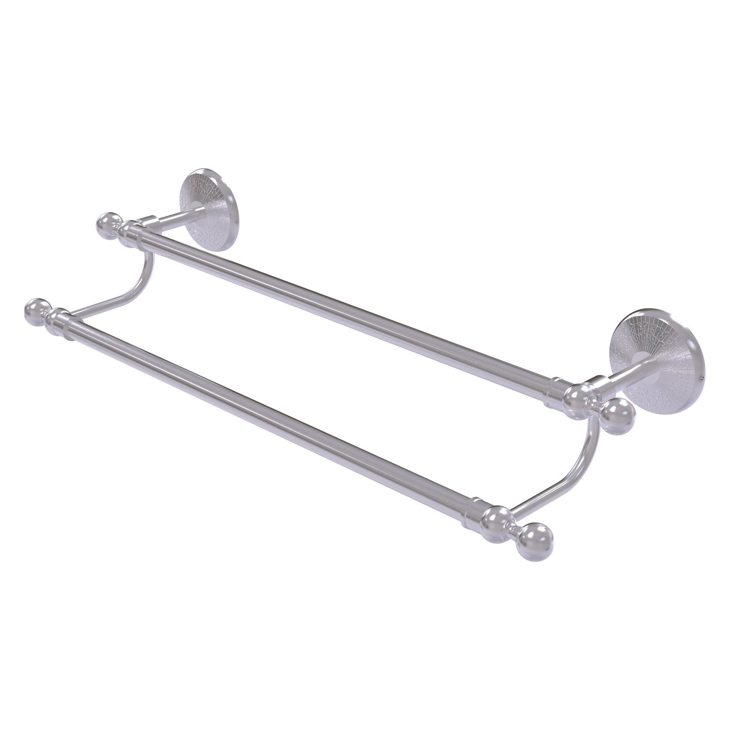 Allied Brass Monte Carlo MC-72/24 24" x 27" Satin Chrome Solid Brass Towel Bar