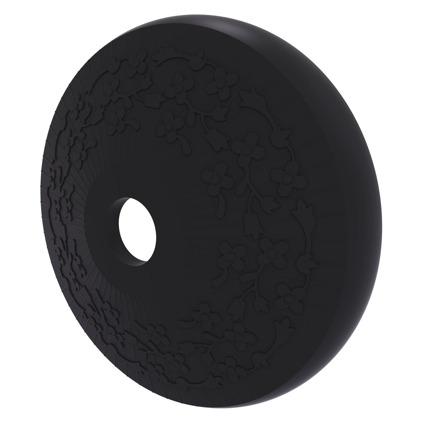 Allied Brass Monte Carlo MC-98 3" Matte Black Solid Brass Shower Curtain Rod Brackets