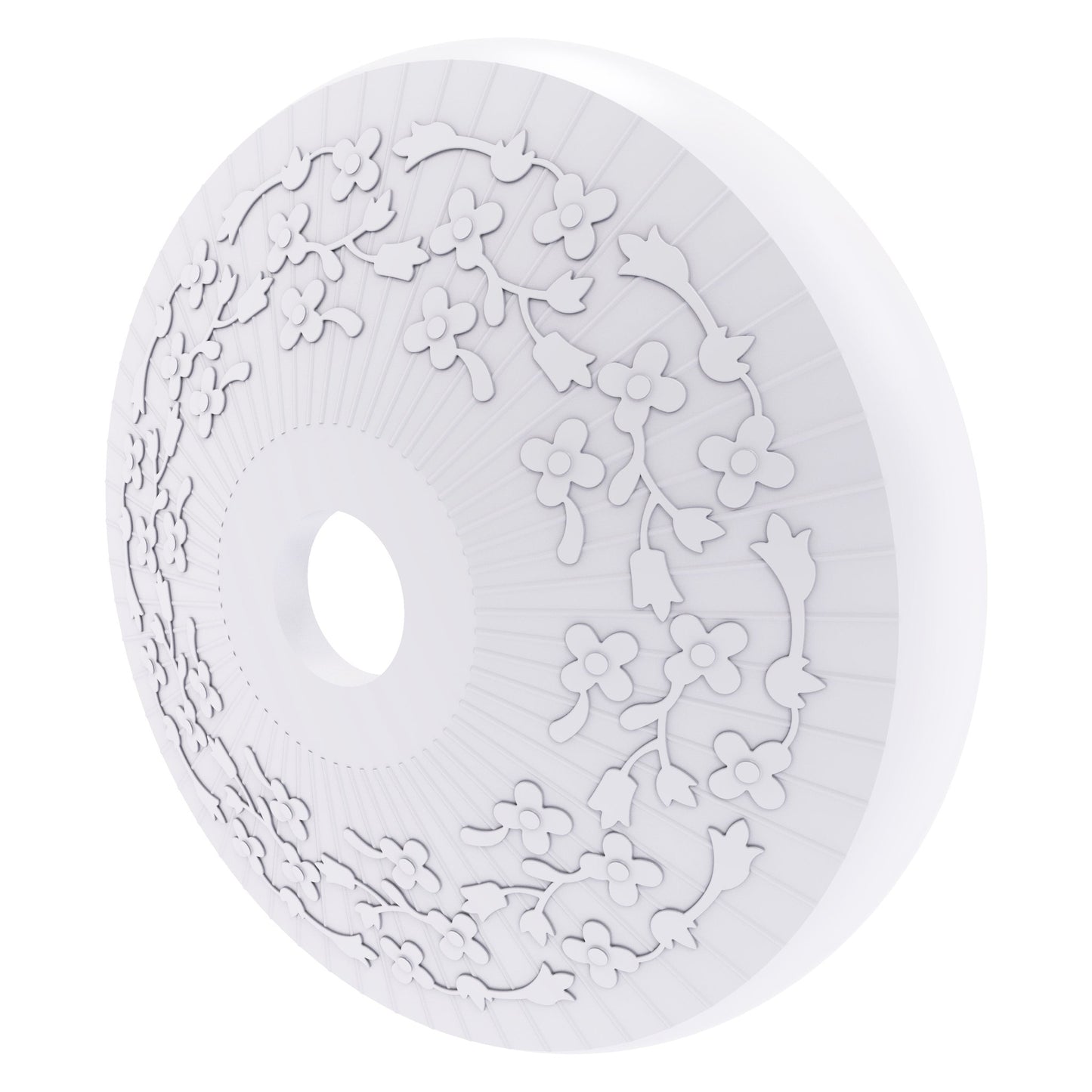 Allied Brass Monte Carlo MC-98 3" Matte White Solid Brass Shower Curtain Rod Brackets