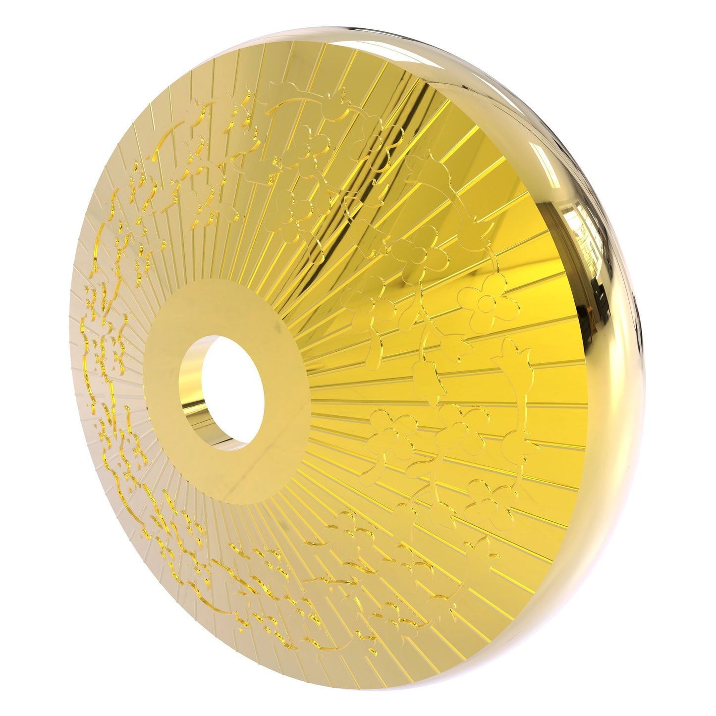 Allied Brass Monte Carlo MC-98 3" Polished Brass Solid Brass Shower Curtain Rod Brackets