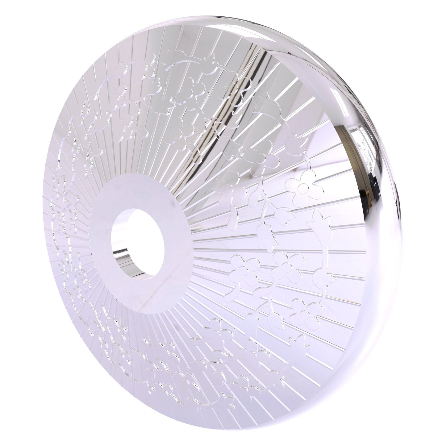 Allied Brass Monte Carlo MC-98 3" Polished Chrome Solid Brass Shower Curtain Rod Brackets