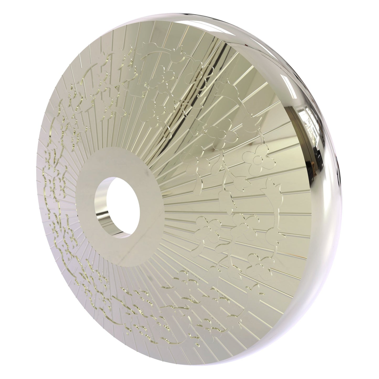 Allied Brass Monte Carlo MC-98 3" Polished Nickel Solid Brass Shower Curtain Rod Brackets