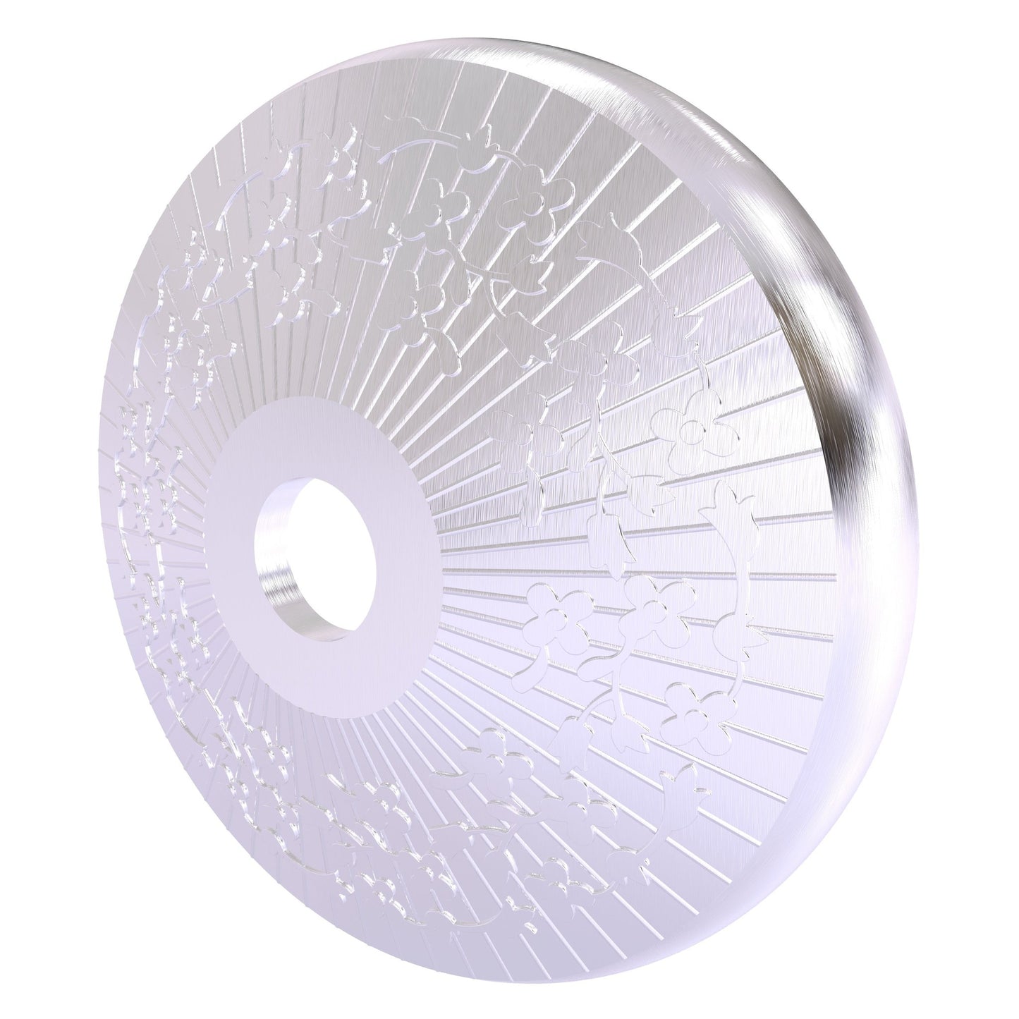 Allied Brass Monte Carlo MC-98 3" Satin Chrome Solid Brass Shower Curtain Rod Brackets