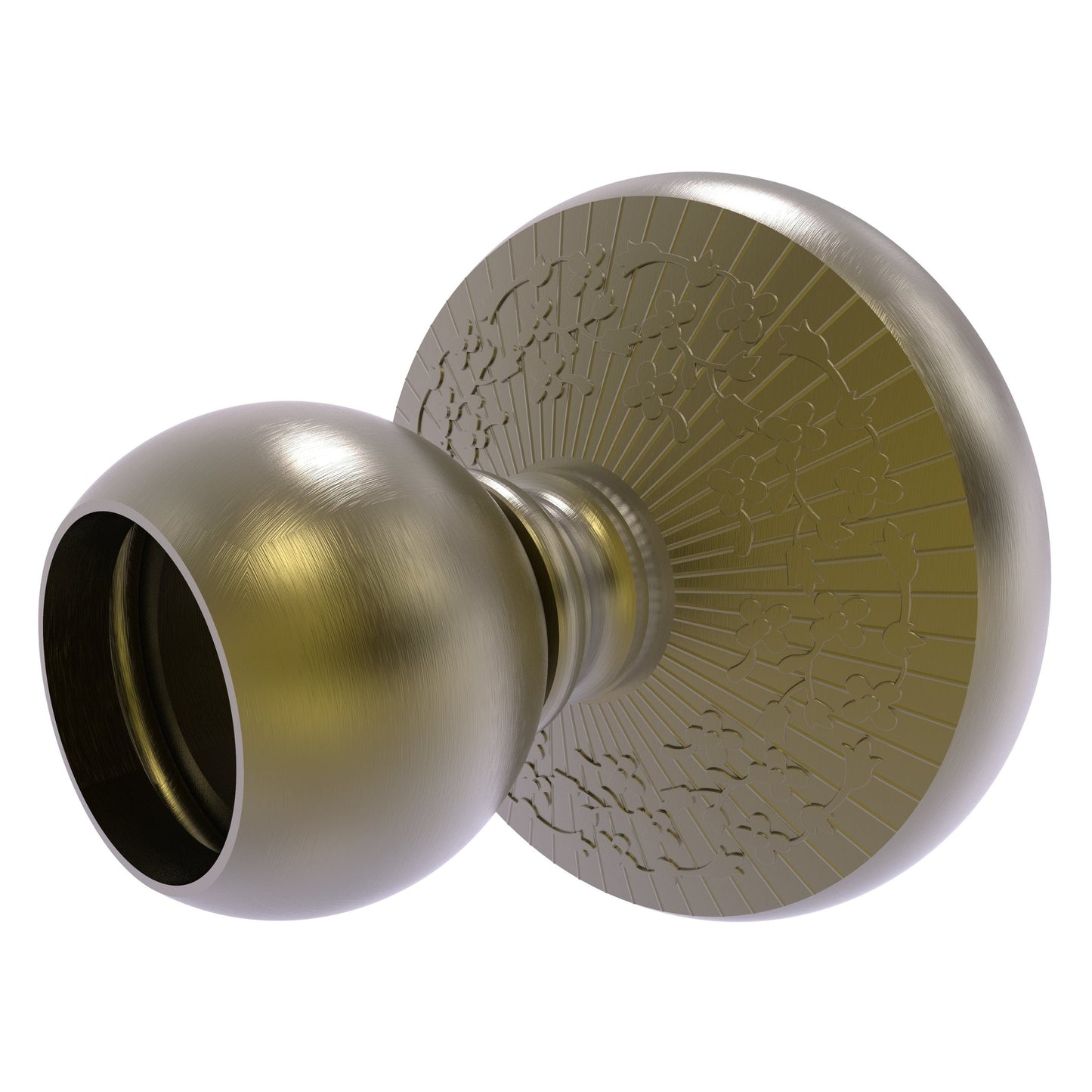 Allied Brass Monte Carlo MC-99 3" Antique Brass Solid Brass Shower Curtain Rod Brackets