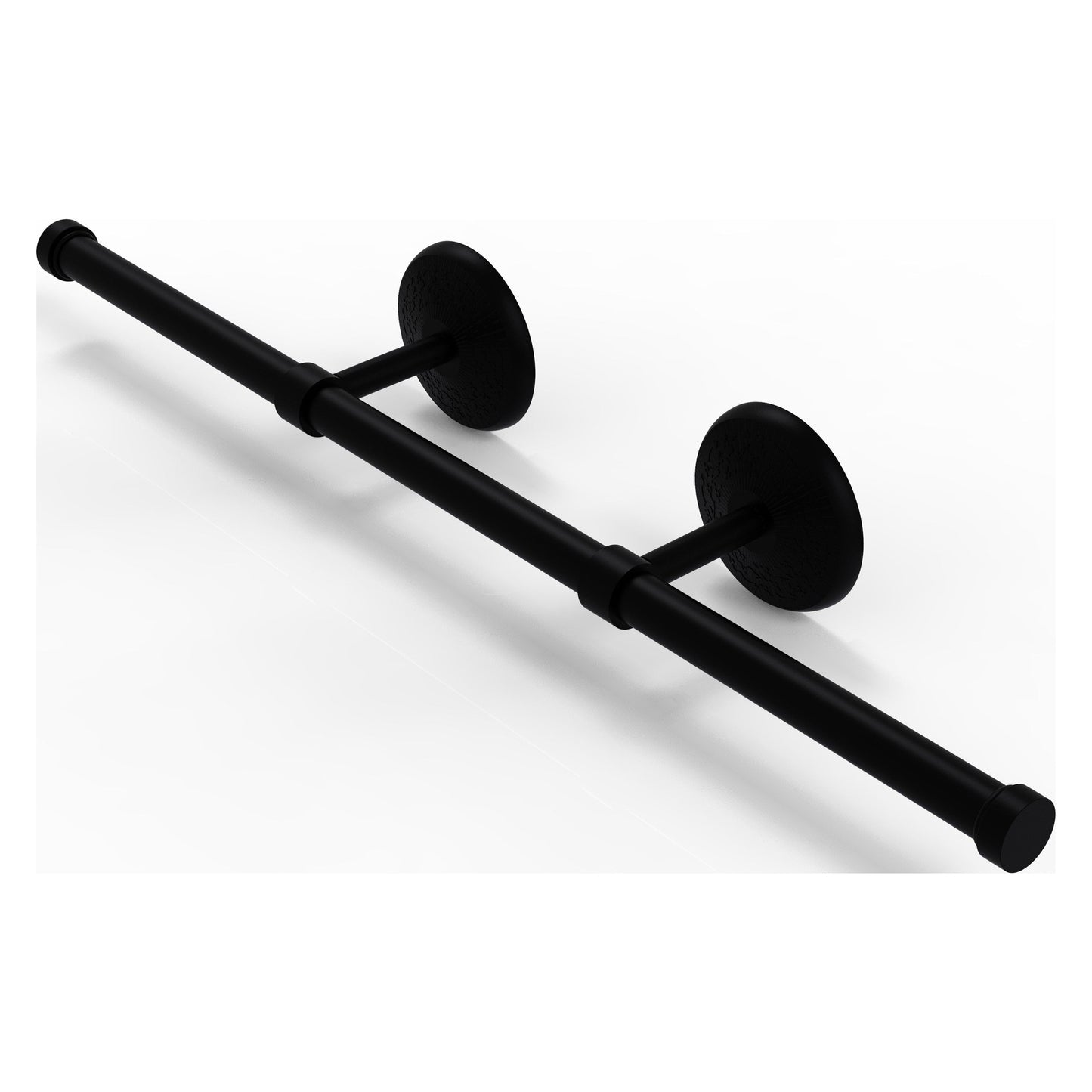 Allied Brass Monte Carlo MC-GT-3 21.4" x 3.6" Matte Black Solid Brass Wall-Mounted Horizontal Guest Towel Holder