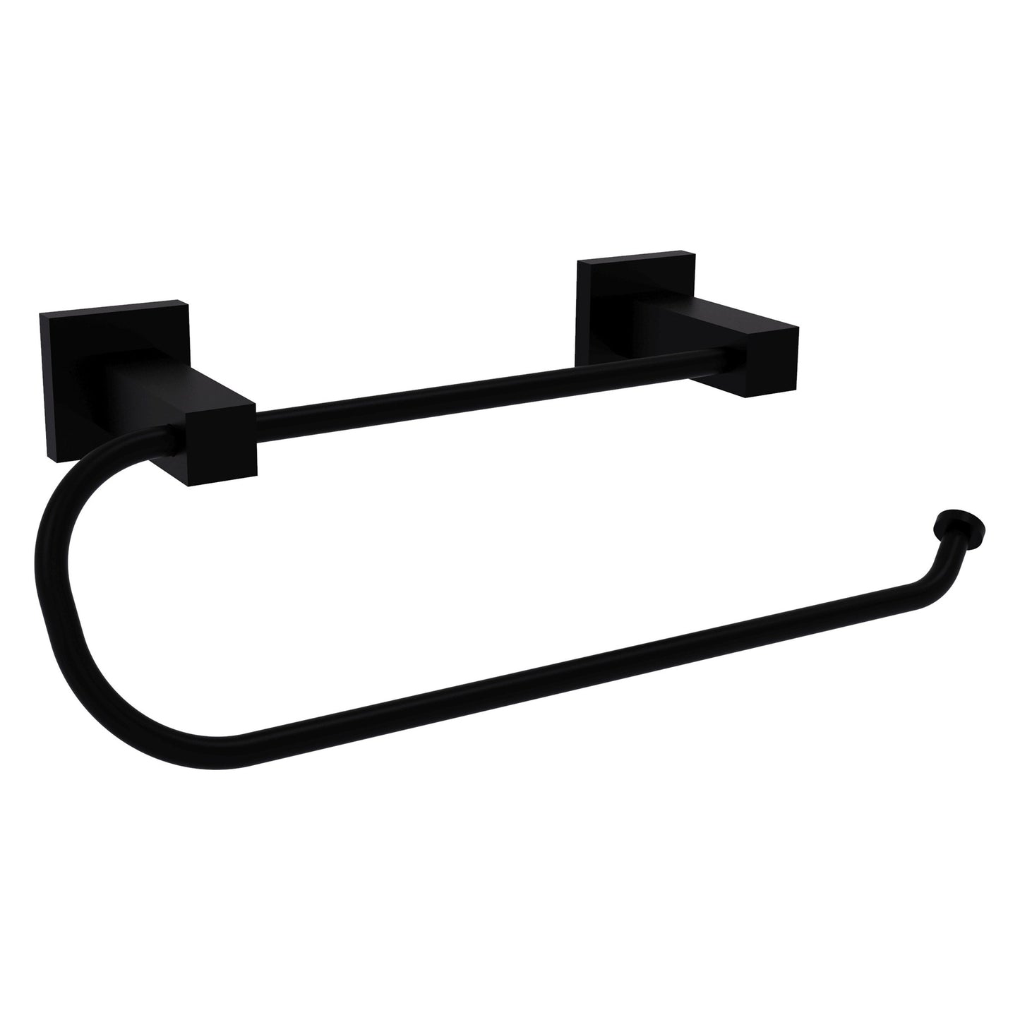 Allied Brass Montero 14.1" x 4.8" Matte Black Solid Brass Wall-Mounted Paper Towel Holder