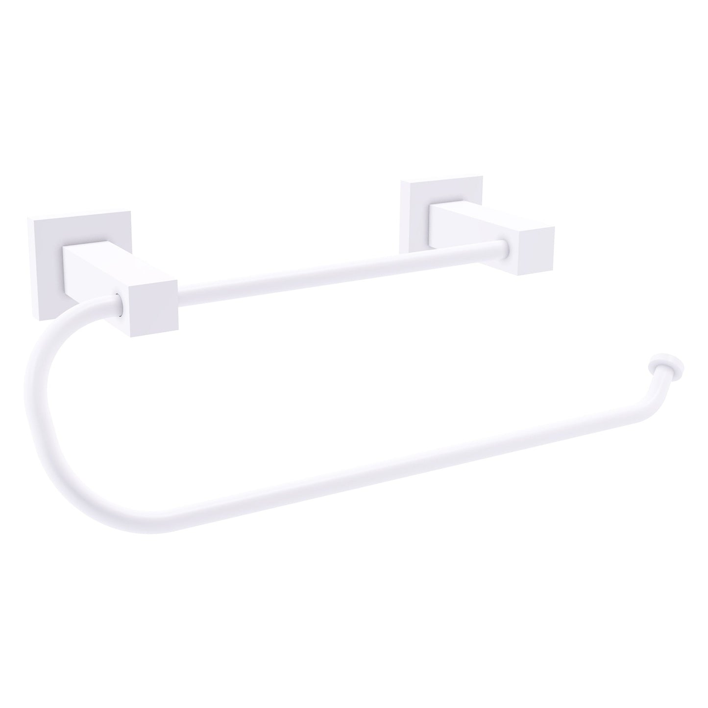 Allied Brass Montero 14.1" x 4.8" Matte White Solid Brass Wall-Mounted Paper Towel Holder