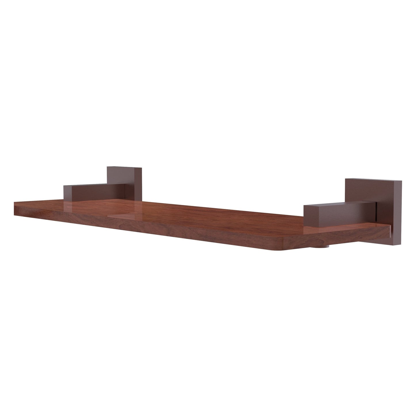 Allied Brass Montero 16" x 5" Antique Copper Solid Brass Solid IPE Ironwood Shelf