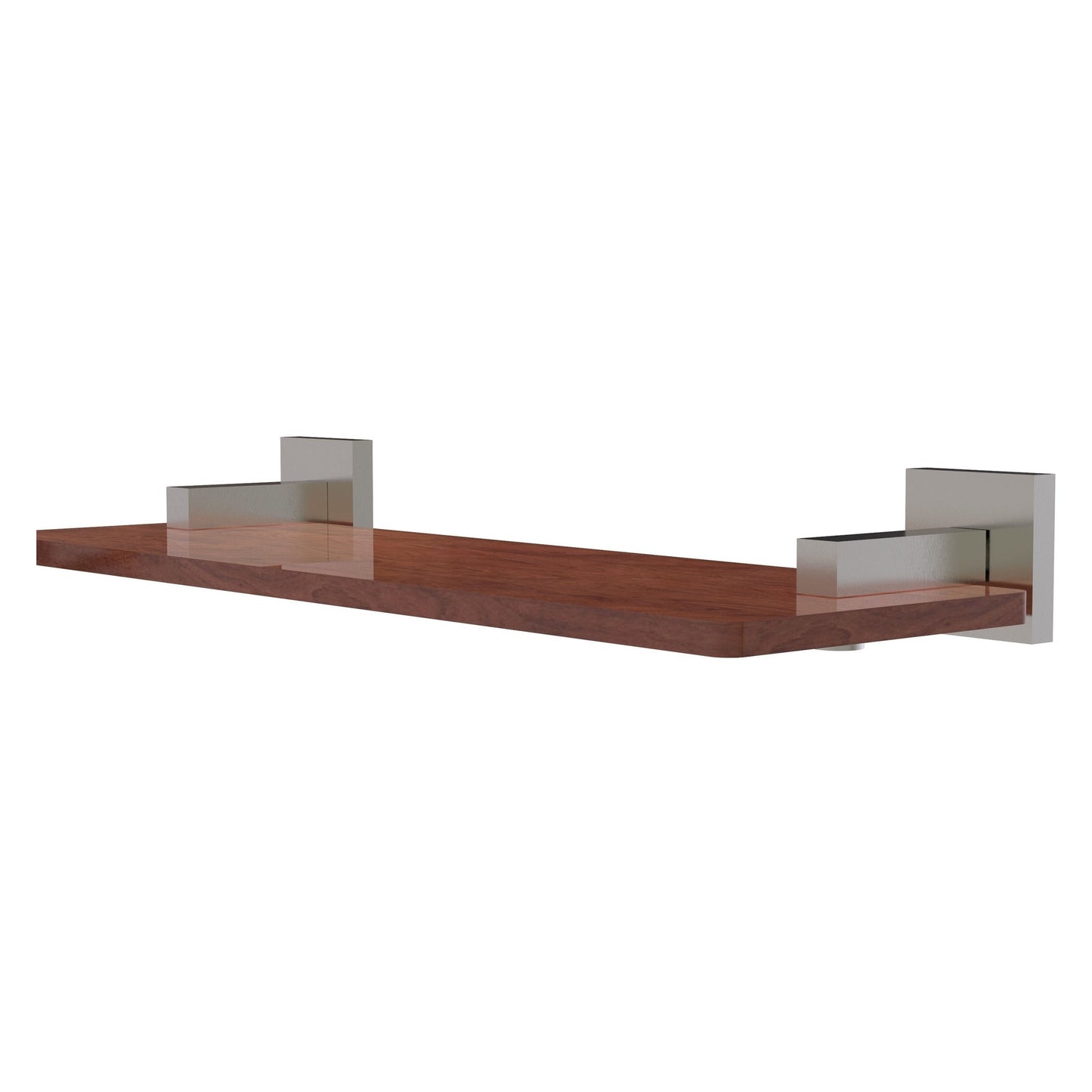Allied Brass Montero 16" x 5" Satin Nickel Solid Brass Solid IPE Ironwood Shelf