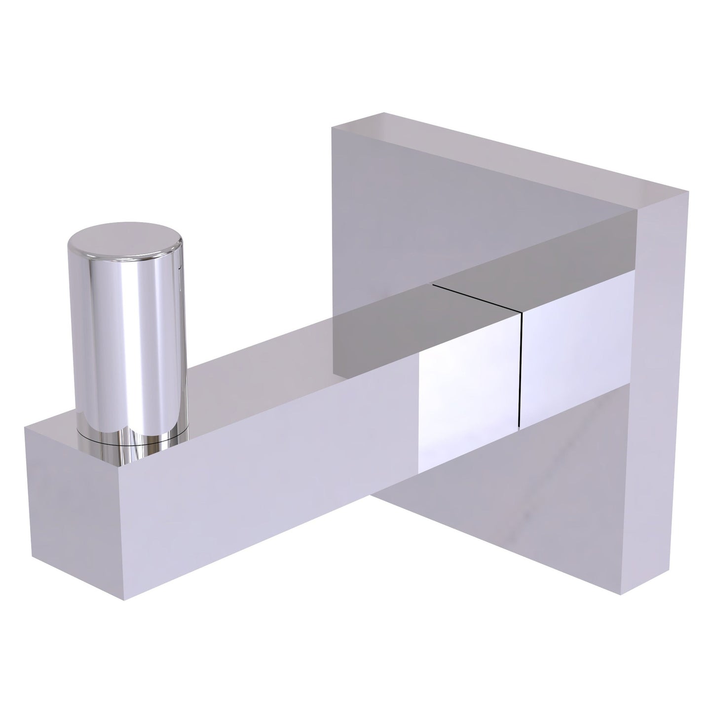 Allied Brass Montero 2" x 3" Polished Chrome Solid Brass Robe Hook