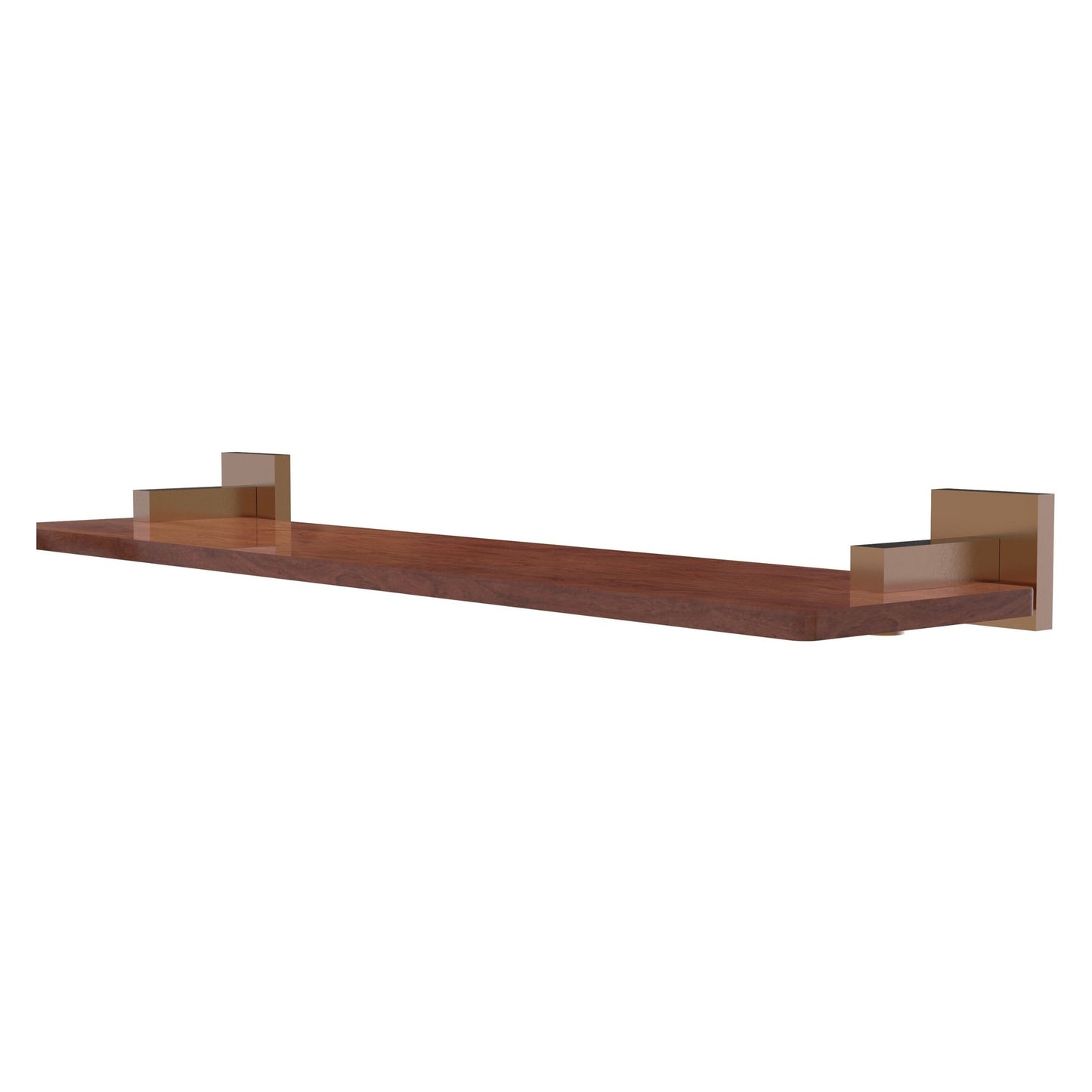 Allied Brass Montero 22" x 5" Brushed Bronze Solid Brass Solid IPE Ironwood Shelf
