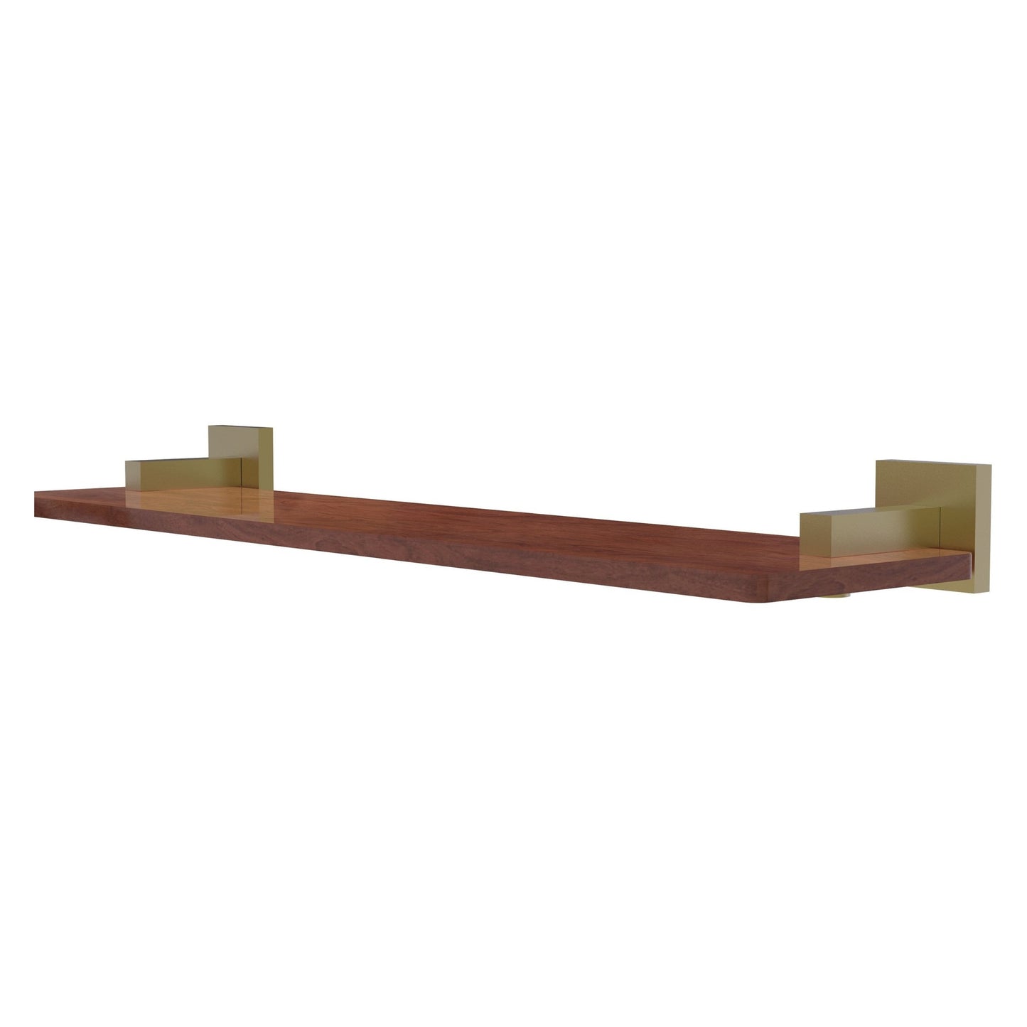 Allied Brass Montero 22" x 5" Satin Brass Solid Brass Solid IPE Ironwood Shelf